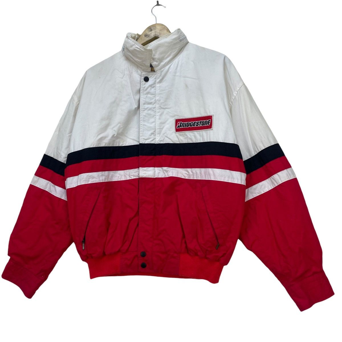 Vintage 💥Vintage 90s Bridgestone Motosport Racing Bomber Jacket Size US L / EU 52-54 / 3 - 3 Thumbnail