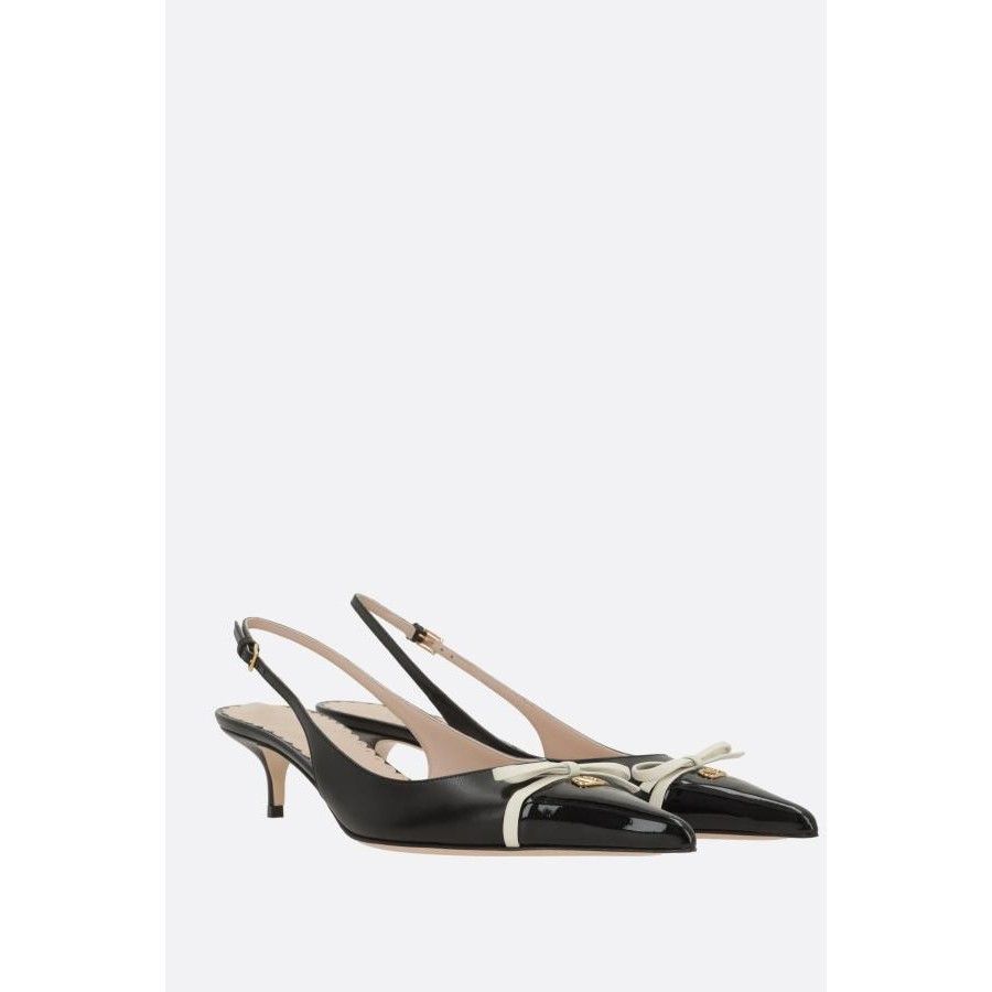 Valentino VALENTINO Bepointy Black Leather Slingbacks New & Authentic Size US 7.5 / IT 37.5 - 2 Thumbnail