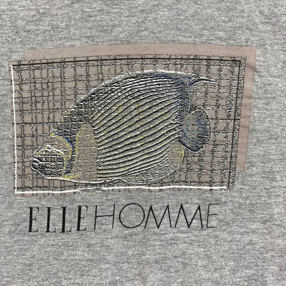 Vintage Vintage 90's ELLE HOMME PARIS Fish Graphic Art Tee Shirt Size US M / EU 48-50 / 2 - 3 Thumbnail