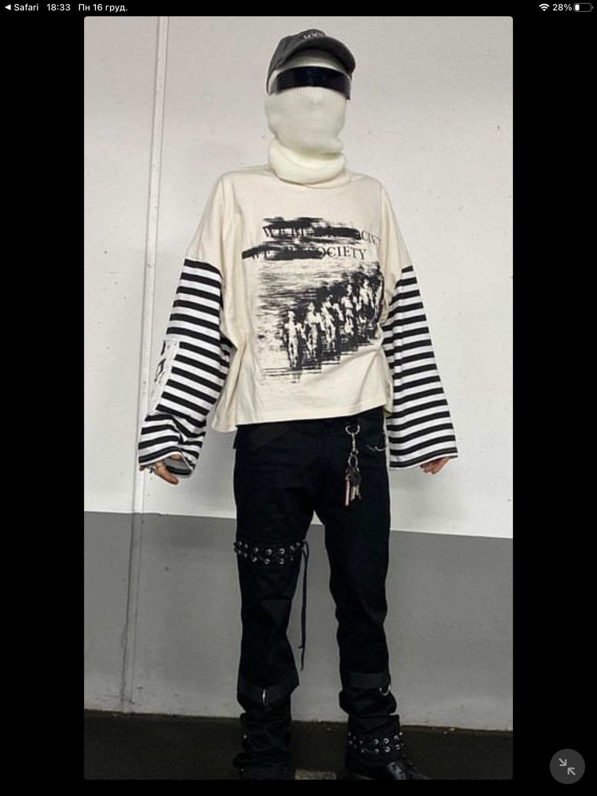Vintage Atelier d’ Roupa (ADR) longsleeve chaos society Size US M / EU 48-50 / 2 - 8 Thumbnail