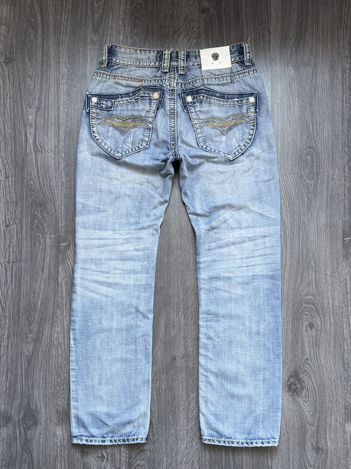 Japanese Brand × Vintage Y2K Avantgarde Ebroidered DENIM Jeans Size US 31 - 8 Thumbnail