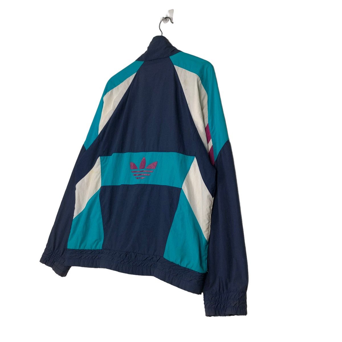 Adidas 🔥VINTAGE BOMBER JACKET LIGHT ADIDAS MULTI COLOUR BLOCK Size US L / EU 52-54 / 3 - 10 Thumbnail