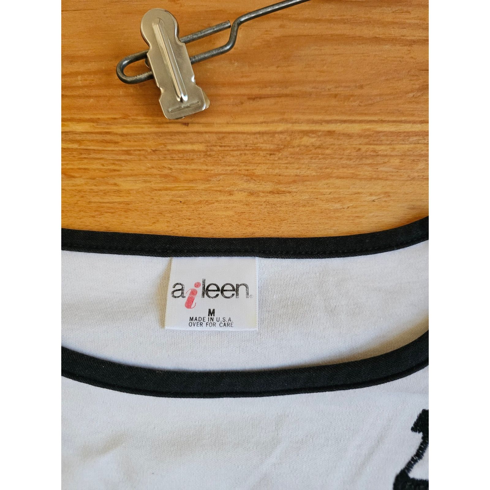 Other Vintage Aileen Panda Shirt, Black & White Stripes Womens M Size M / US 6-8 / IT 42-44 - 3 Thumbnail