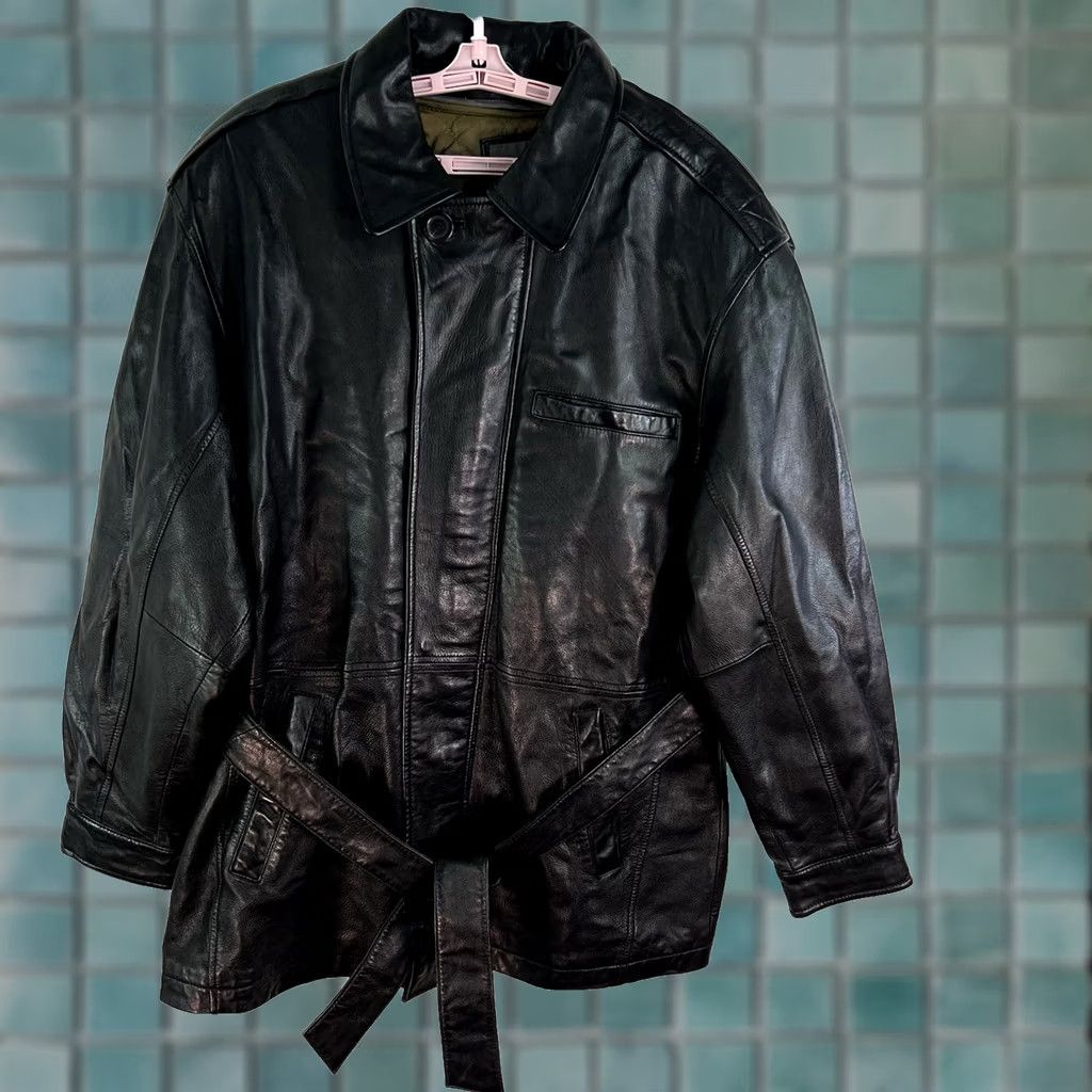 Vintage Wilsons Leather Coat Mens Size M Black Thinsulate Removable Liner Belted Lined Vintage: No Overcoat Size US M / EU 48-50 / 2 - 1 Thumbnail