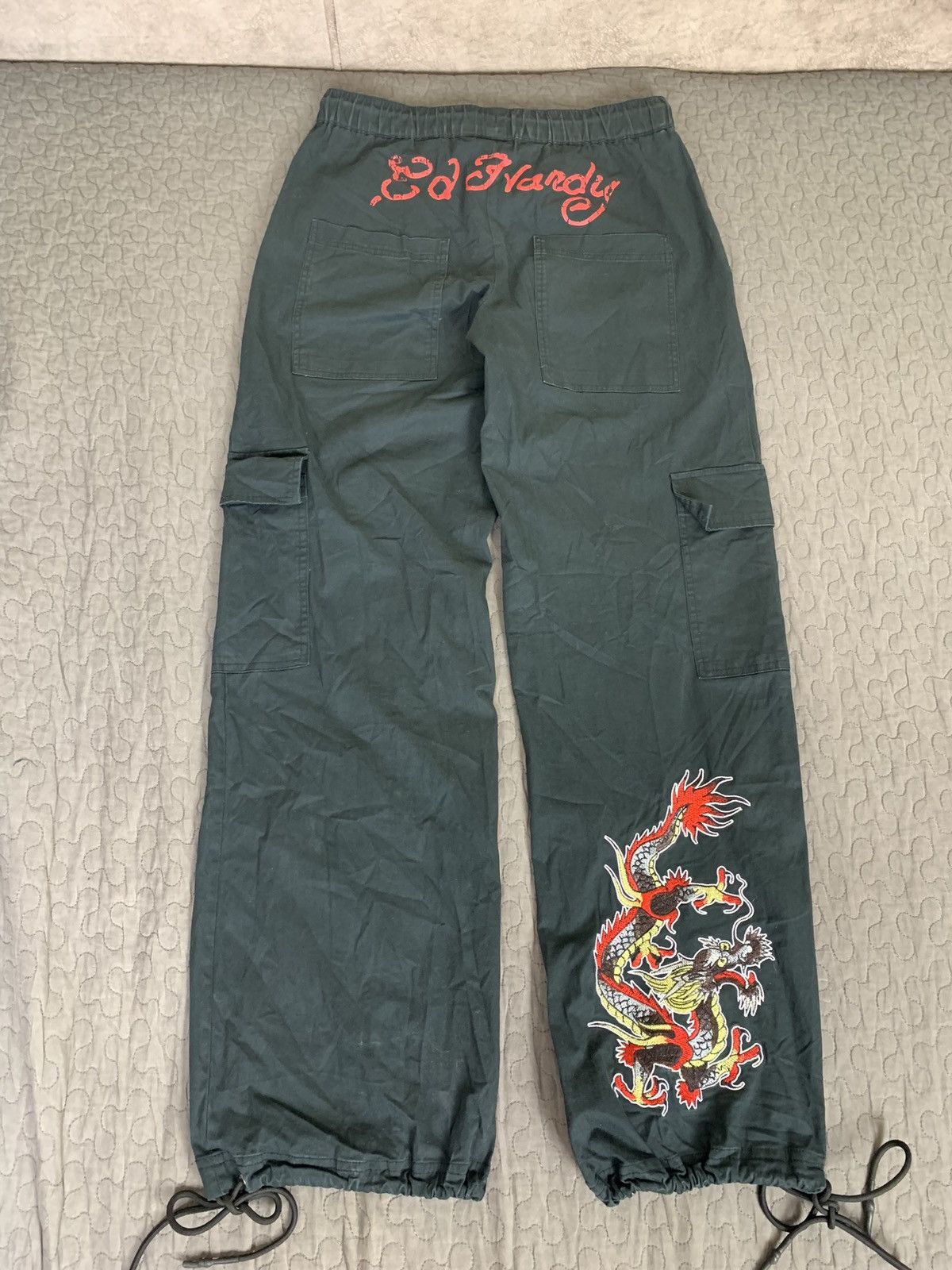 Ed Hardy Y2K Ed Hardy x Urban Outfiters Parachute Cargo Pants Size XS Size US 28 / EU 44 - 2 Thumbnail
