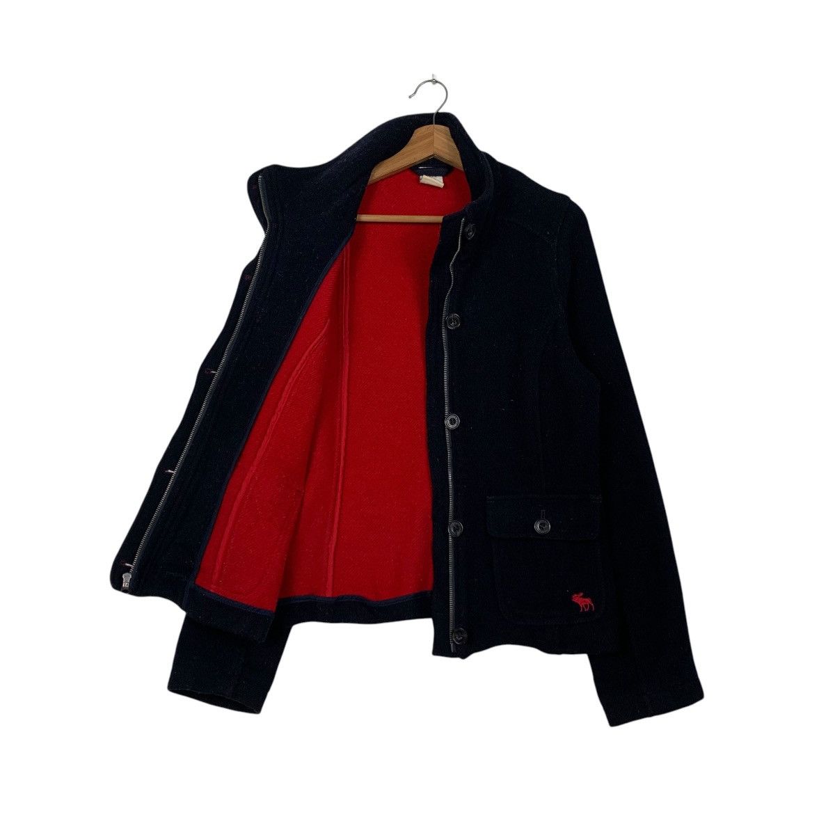 Abercrombie & Fitch ABERCROMBIE & FITCH Small Logo Wool Jacket #2331-C104 Size US L / EU 52-54 / 3 - 9 Thumbnail