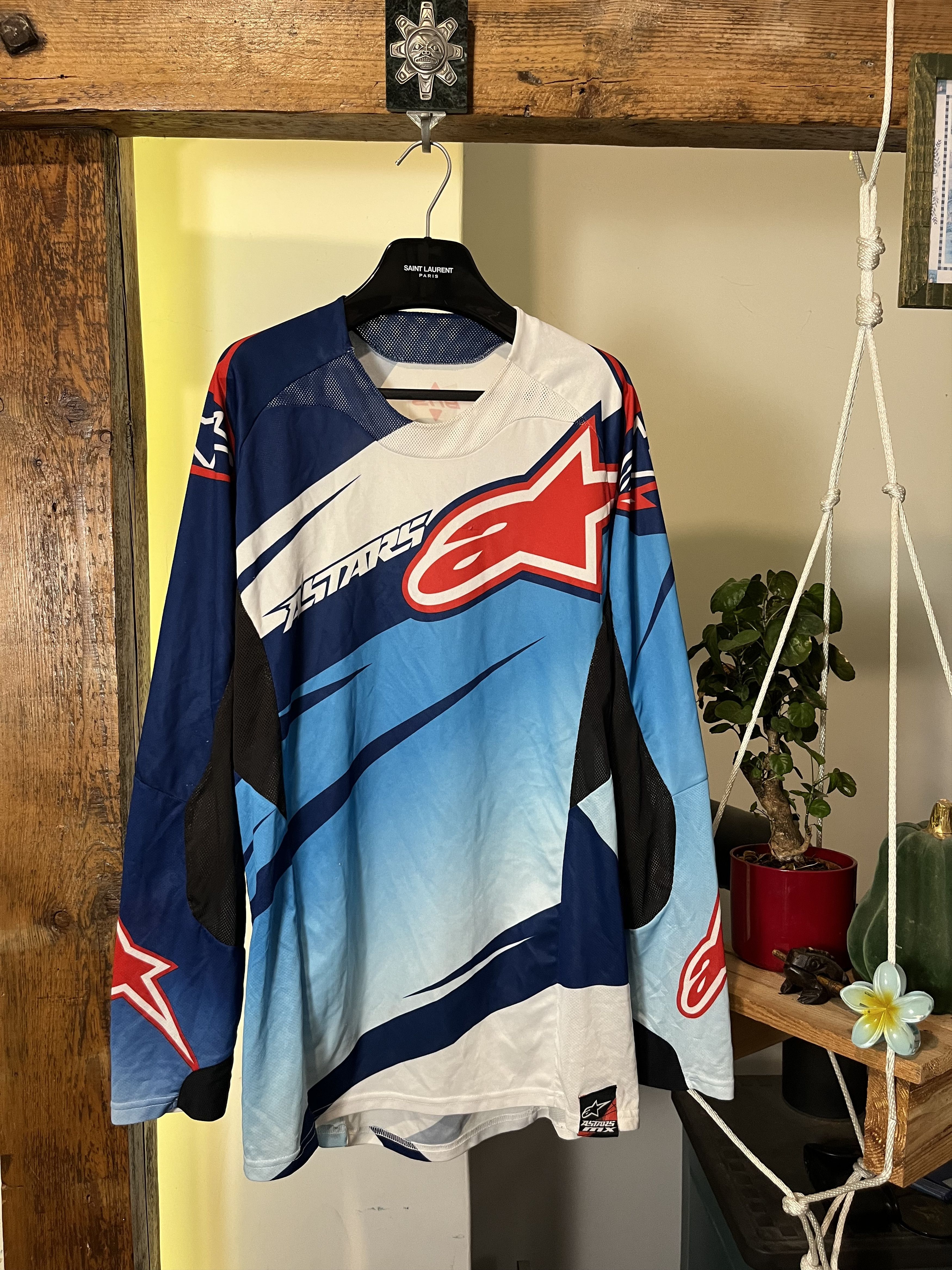 Fox Racing × Vintage 90's Alpinestars Racing Jersey Shirt Motorsport Size US L / EU 52-54 / 3 - 1 Thumbnail