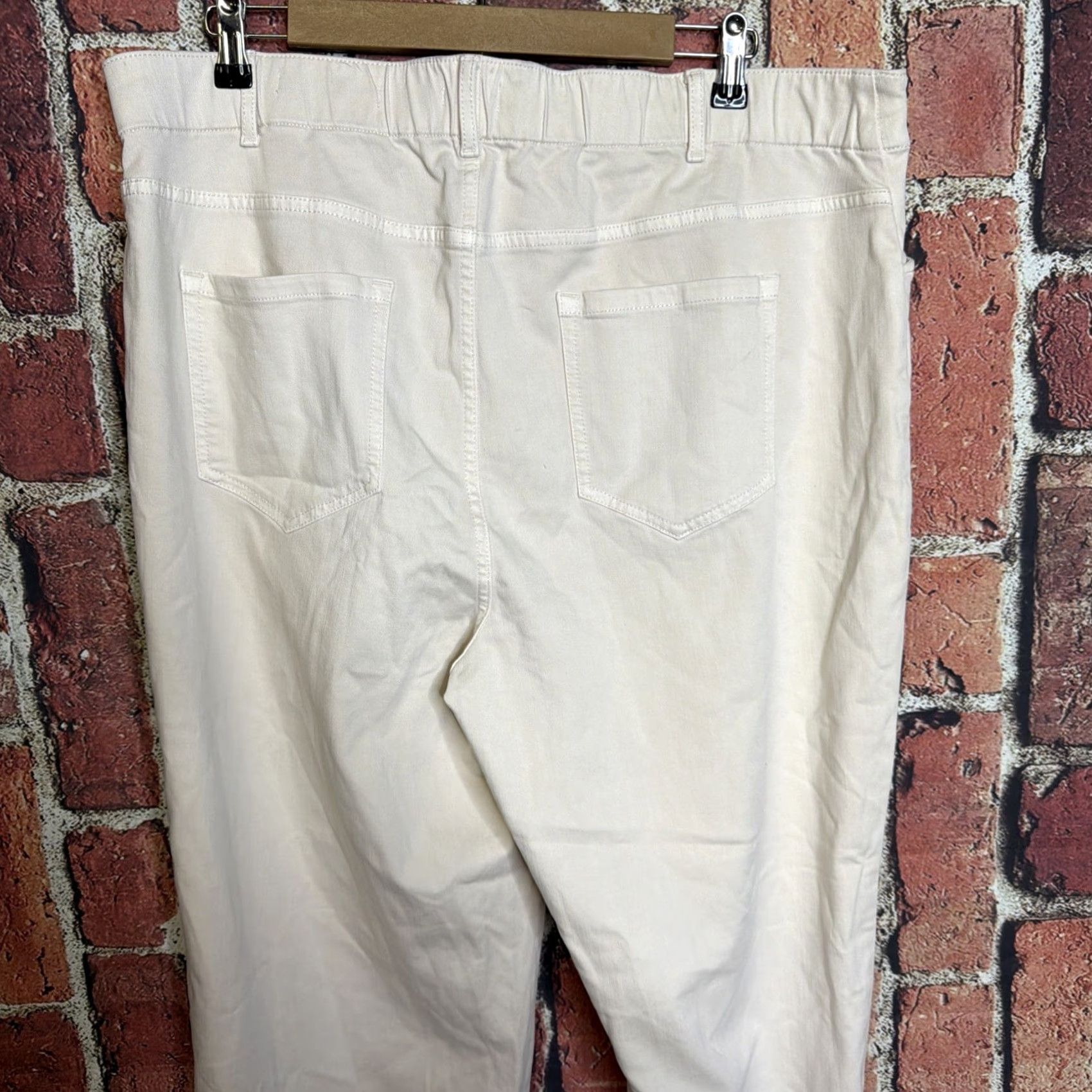 J. Jill NWT J Jill Denim High Rise Wide Leg Crop Jeans Beige Size 20R Womens Size 42" / US 20 - 4 Thumbnail