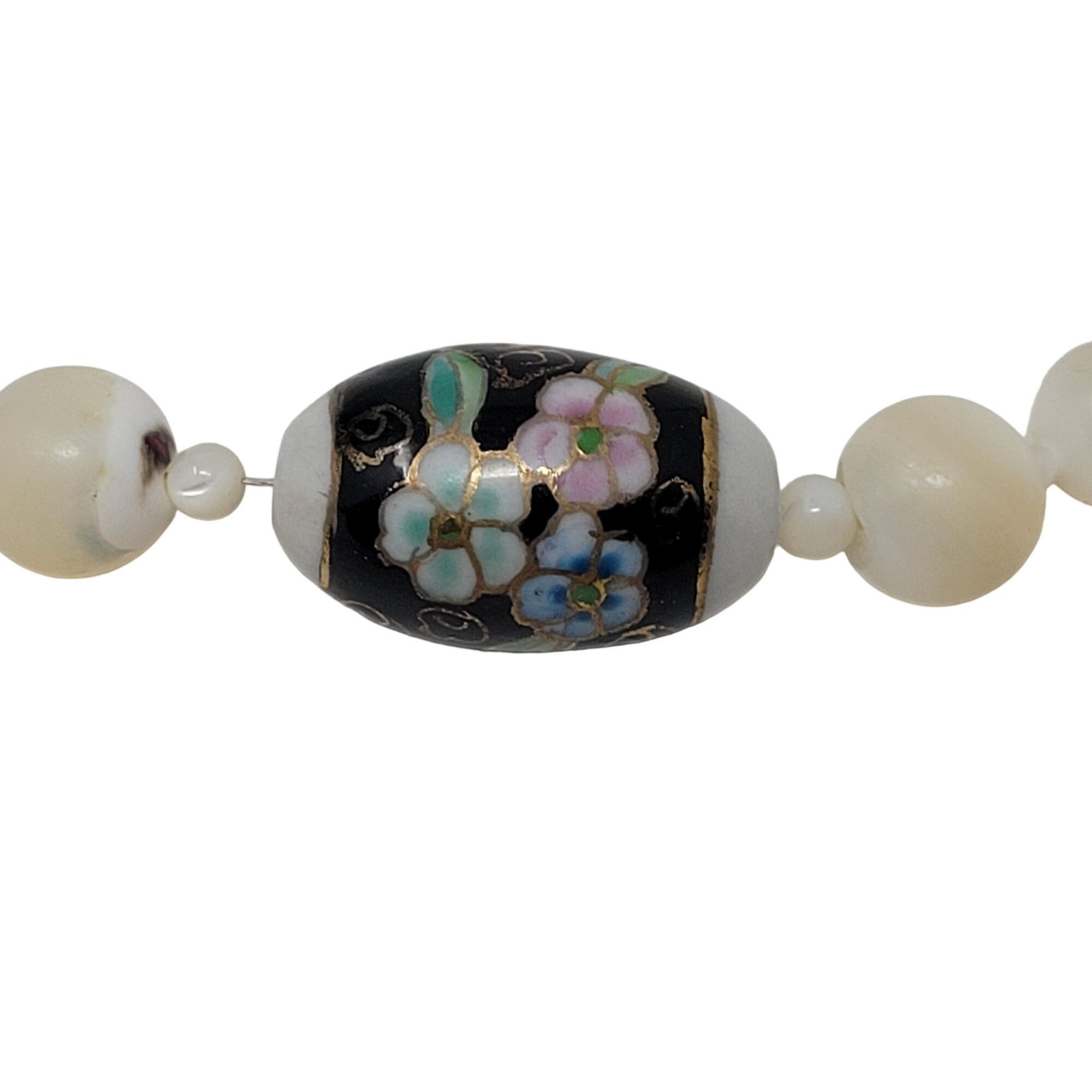 Other Vintage Cloisonne Tourmaline Princess Necklace White Size ONE SIZE - 5 Thumbnail