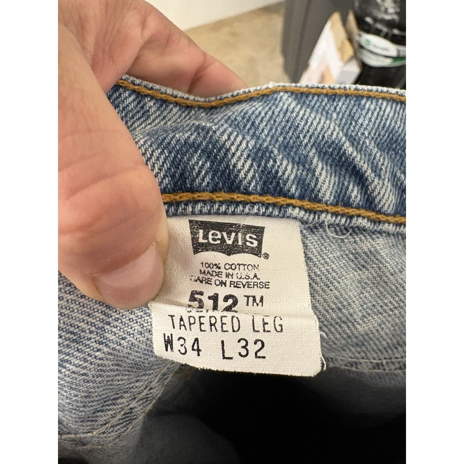 Levi's Vintage Levi’s 512 Slim Taper Jeans 34 Made in USA Mid Rise Size US 34 / EU 50 - 7 Thumbnail