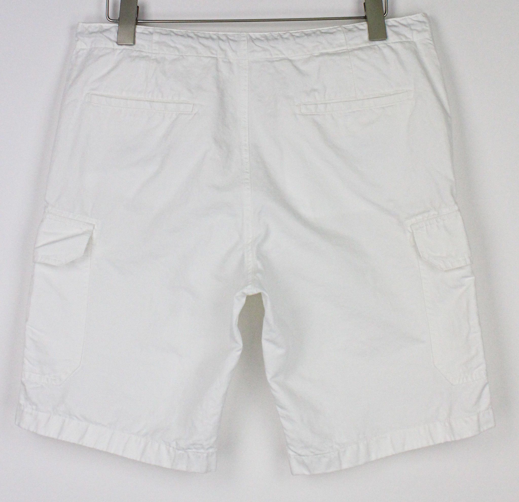 Suitsupply CARGO UK34R White Cotton Linen Shorts 72795 Size US 34 / EU 50 - 2 Thumbnail