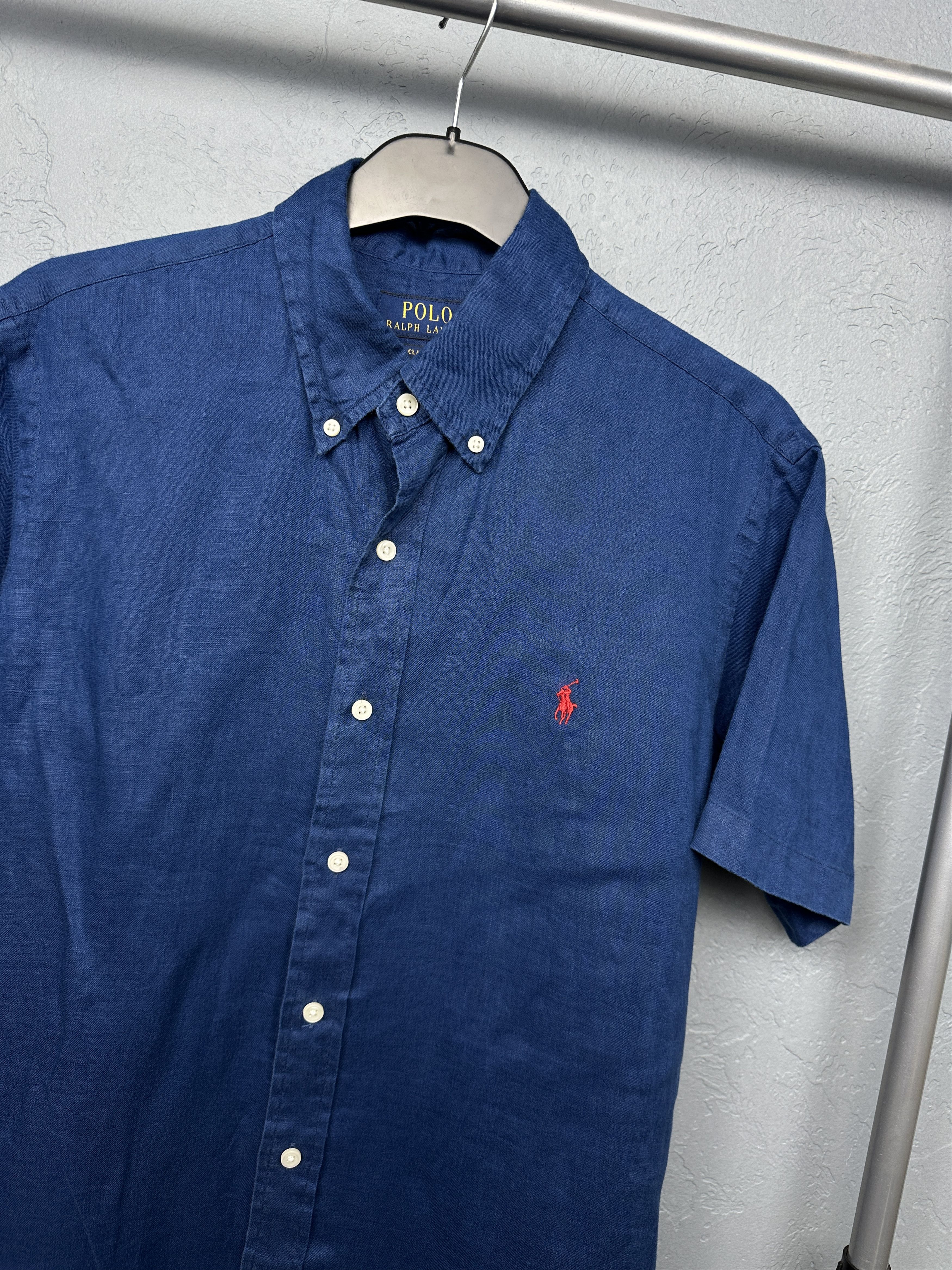 Polo Ralph Lauren Polo Ralph Lauren Mens LINEN Short Sleeve Shirt Size US M / EU 48-50 / 2 - 2 Thumbnail