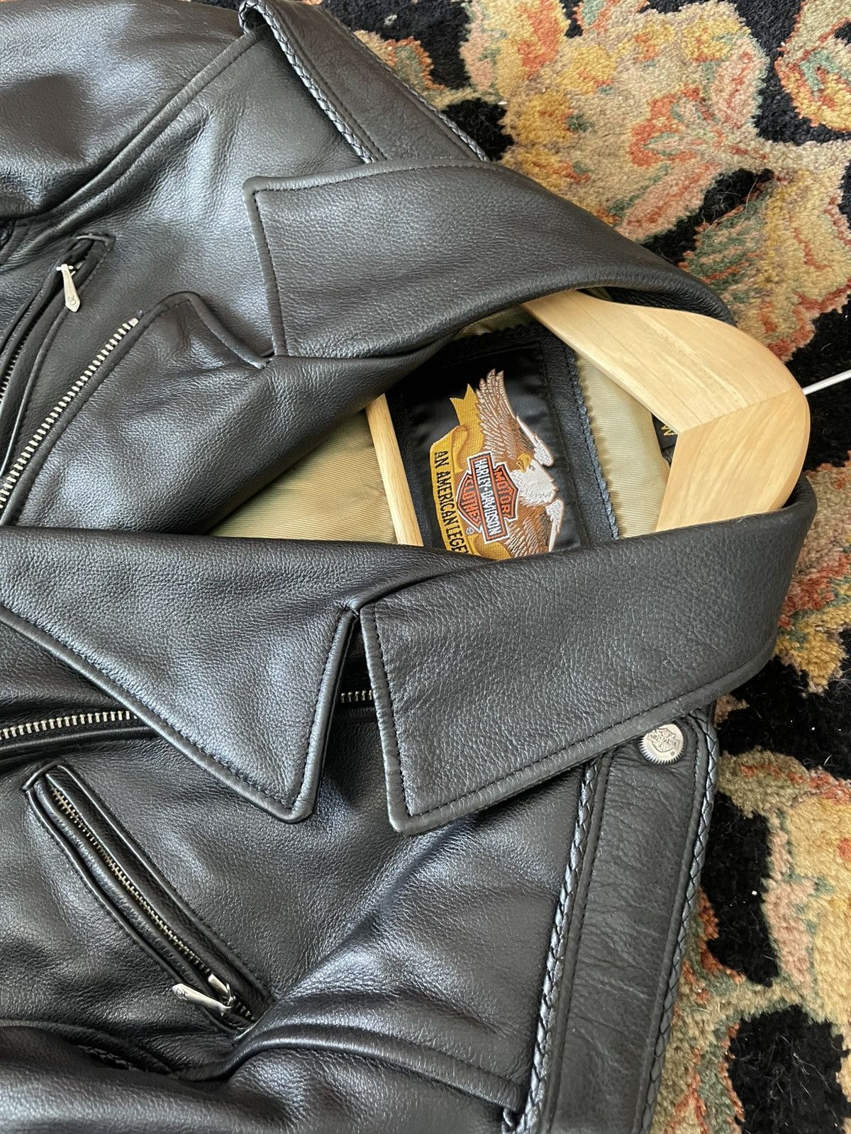Harley Davidson Vintage Harley Davidson Women’s Leather Jacket Size XS / US 0-2 / IT 36-38 - 5 Thumbnail