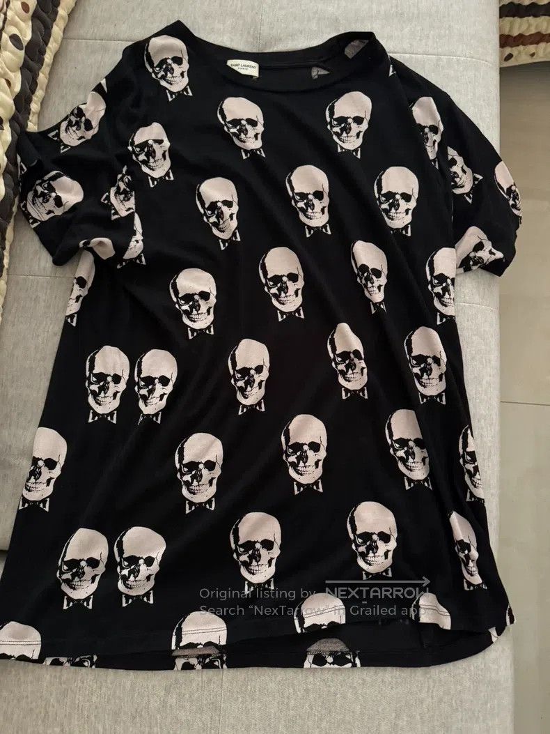 Saint Laurent Paris Saint Laurent Paris Skull Short Sleeve Size US L / EU 52-54 / 3 - 1 Thumbnail