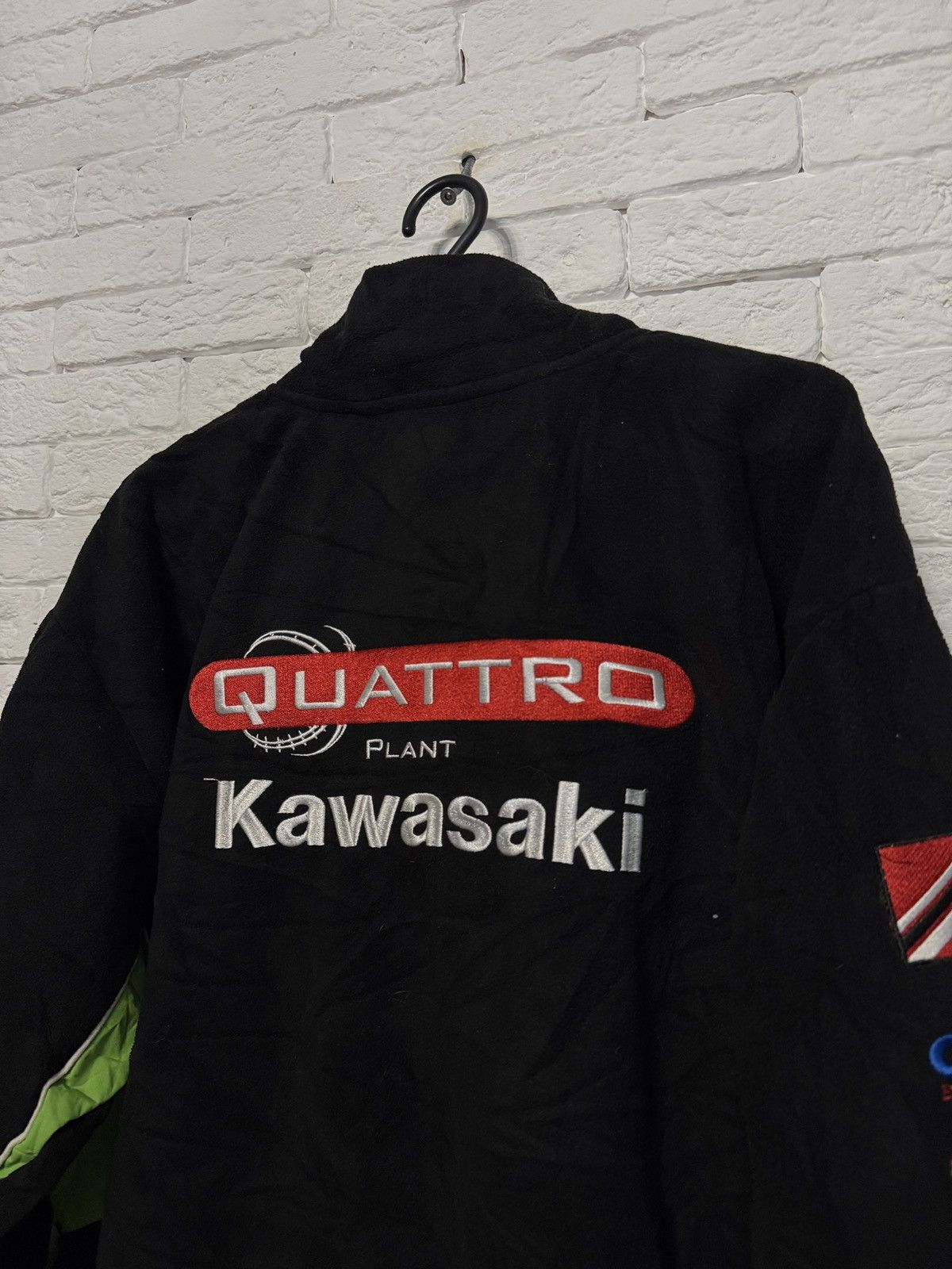 Other Kawasaki Quattro Plant Racing Fleece Bomber Jacket Huge Logo Size US XL / EU 56 / 4 - 11 Thumbnail