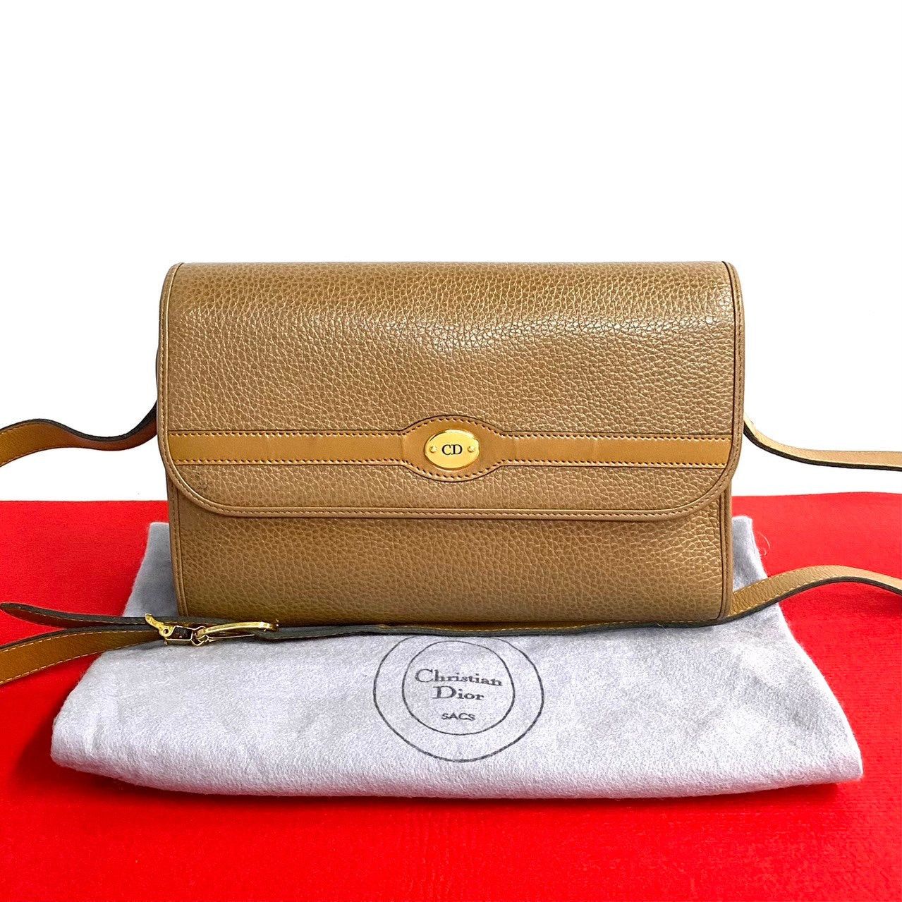 Dior Dior Shoulder Bag Brown Leather Size ONE SIZE - 1 Thumbnail