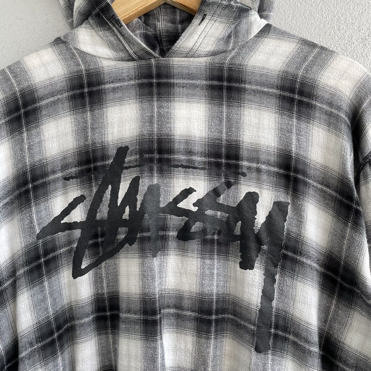 Stussy Vintage Stussy Big Logo Plaid Hoodie Size US M / EU 48-50 / 2 - 6 Thumbnail