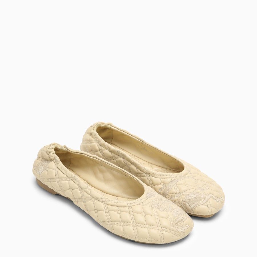Burberry o1d2blof0824 Leather Ballerinas in Beige Size US 8.5 / IT 38.5 - 1 Thumbnail