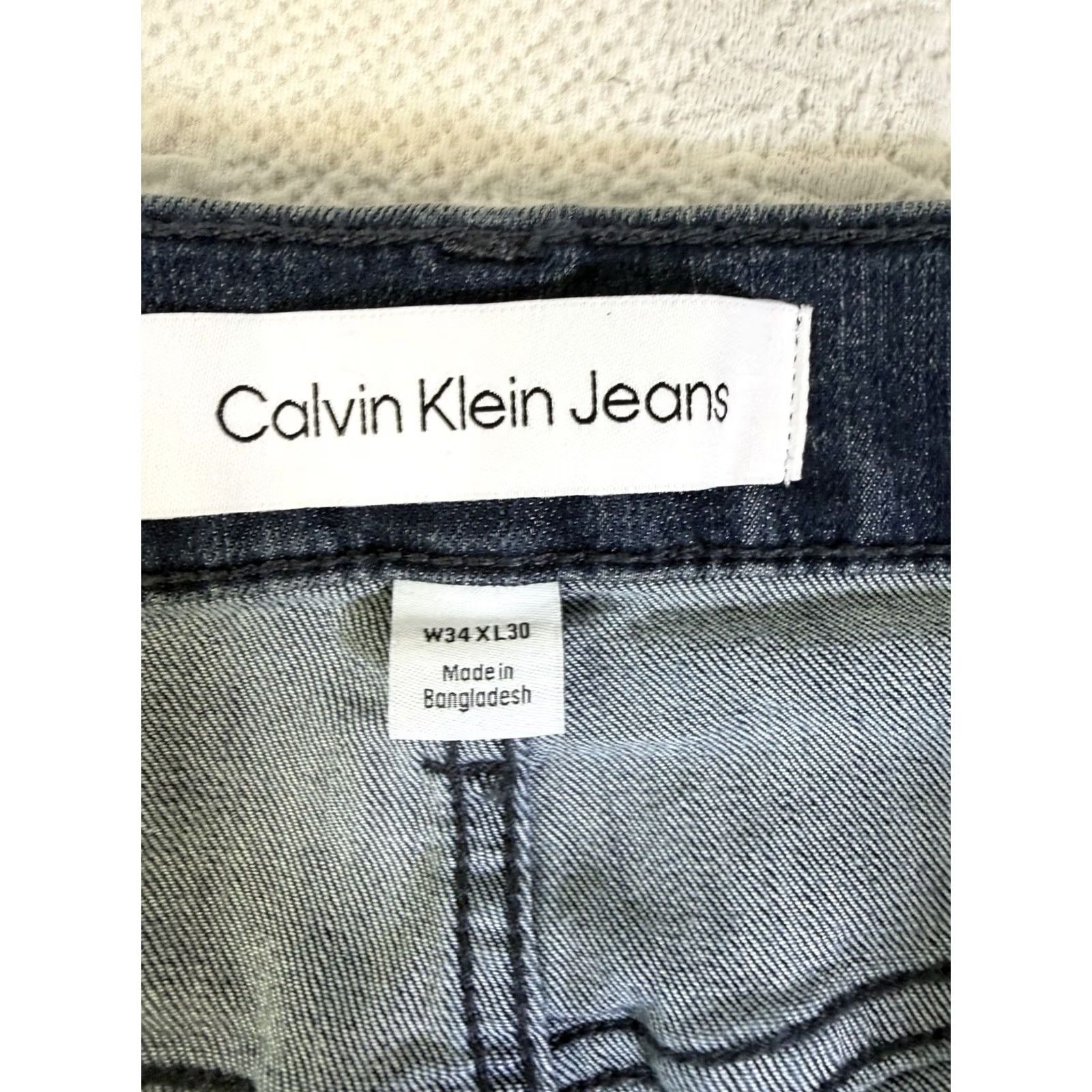 Calvin Klein Calvin Klein Secaucus Slim Fit Jeans Denim 34x30 Blue Men’s Regular Stretch 5-Pocket NWT Size US 34 / EU 50 - 6 Thumbnail