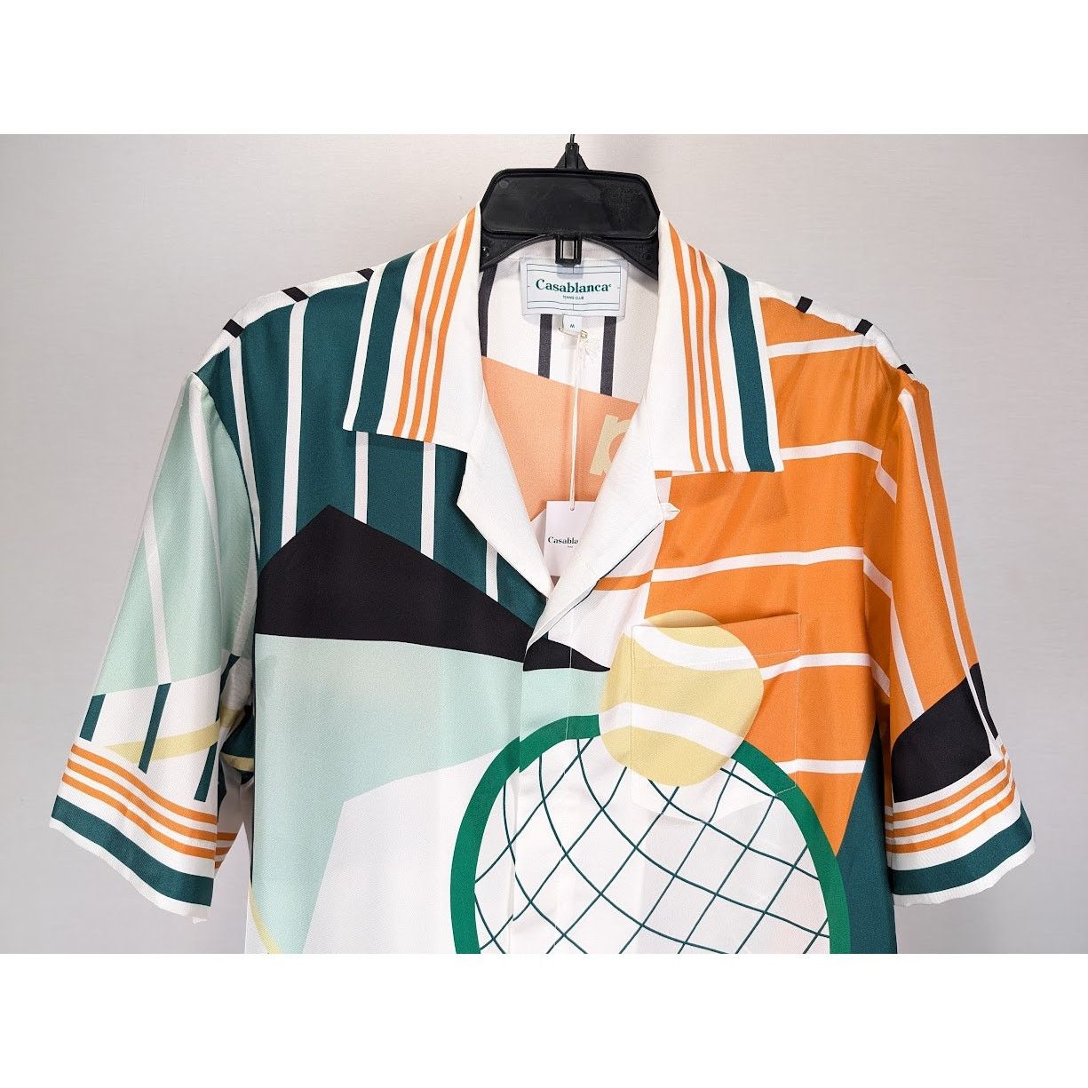 Casablanca o1rshd1 CC20 Silk Twill Cuban Collar Short Sleeve Shirt Size US M / EU 48-50 / 2 - 4 Thumbnail
