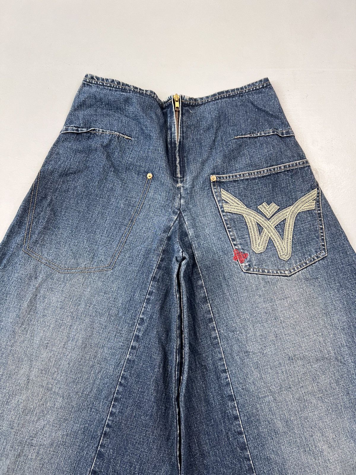 Vintage Vintage too baggy wide leg capry pants for women Size 30" / US 8 / IT 44 - 2 Thumbnail