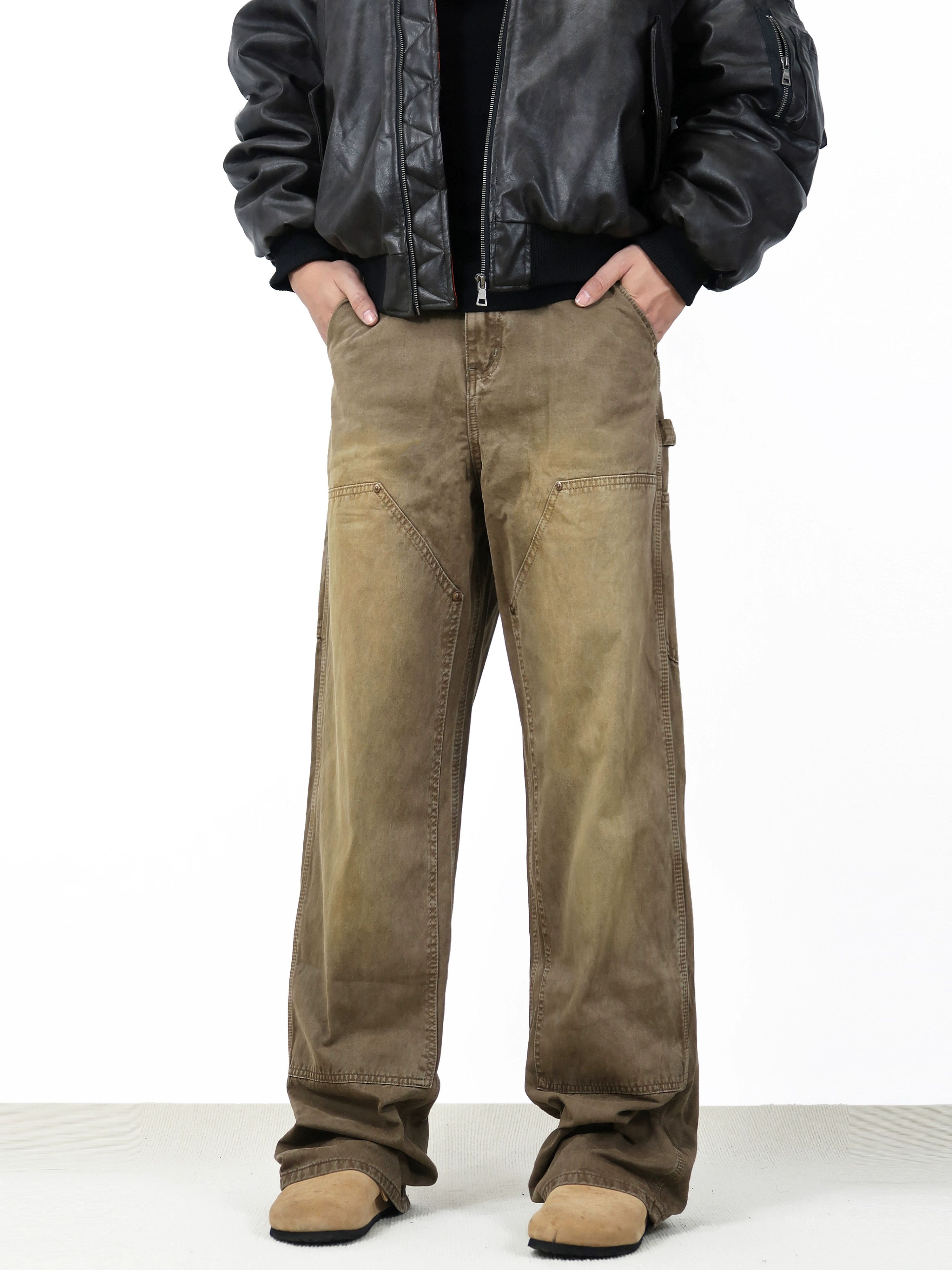 Jean × Vintage washed faded baggy skate hiphop carpenter jeans Size US 32 / EU 48 - 3 Thumbnail