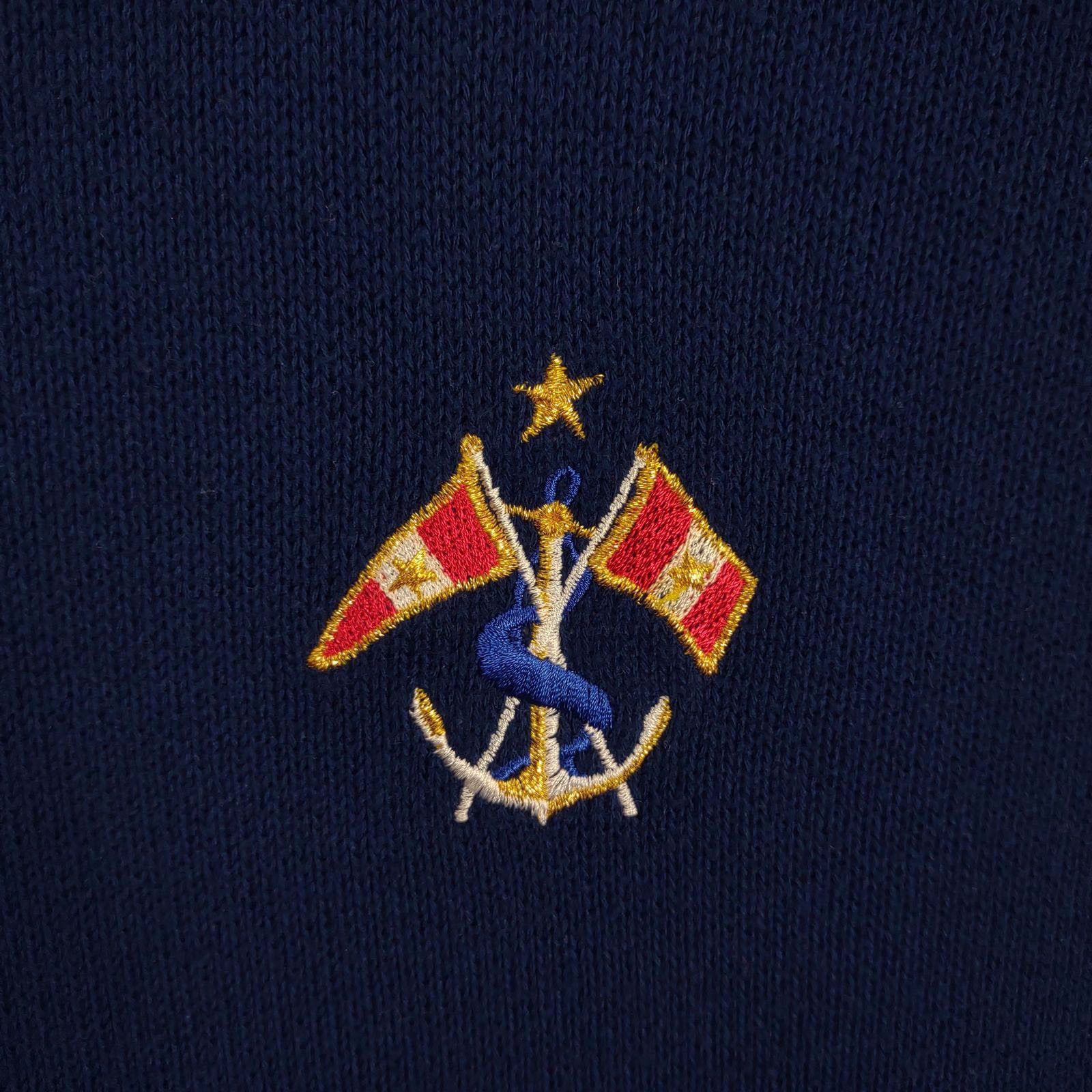 Vintage Southern Lady Women's L Nautical Flag Anchor Navy Knit Top Size L / US 10 / IT 46 - 3 Thumbnail