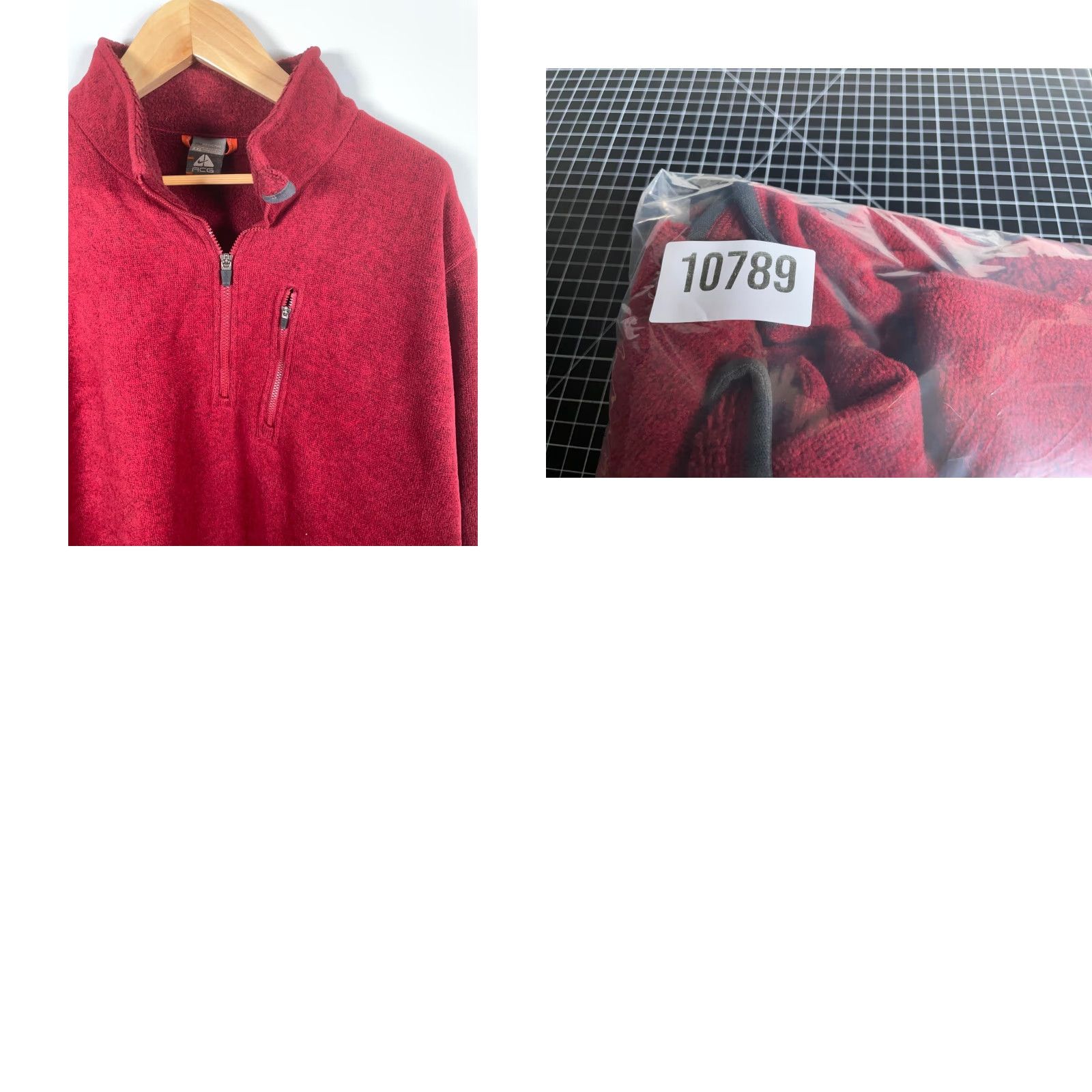 Nike Nike ACG Fleece Pullover Jacket 2XL Red Gray 1/4 Zip Hiking Outdoors Mens Regular Thermal Therma Size US XXL / EU 58 / 5 - 9 Thumbnail