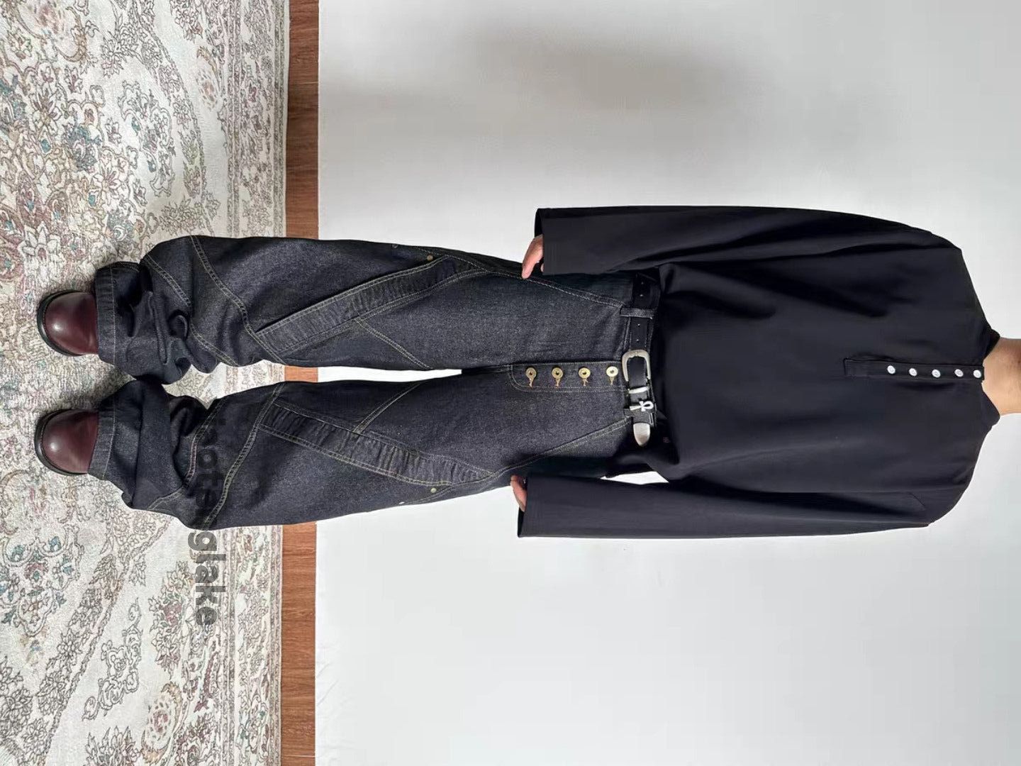 Jean xtl utility vintage loose baggy cargo flared jeans Size US 30 / EU 46 - 1 Thumbnail