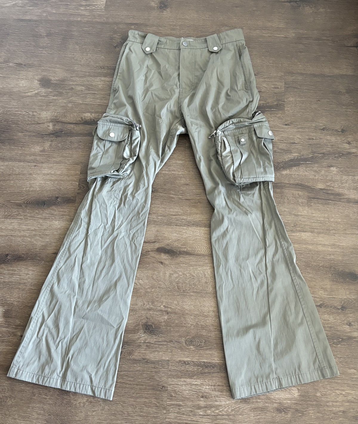 FFFPOSTALSERVICE FFF Postal Service Flare Sand Cargo Pant V1 | Grailed