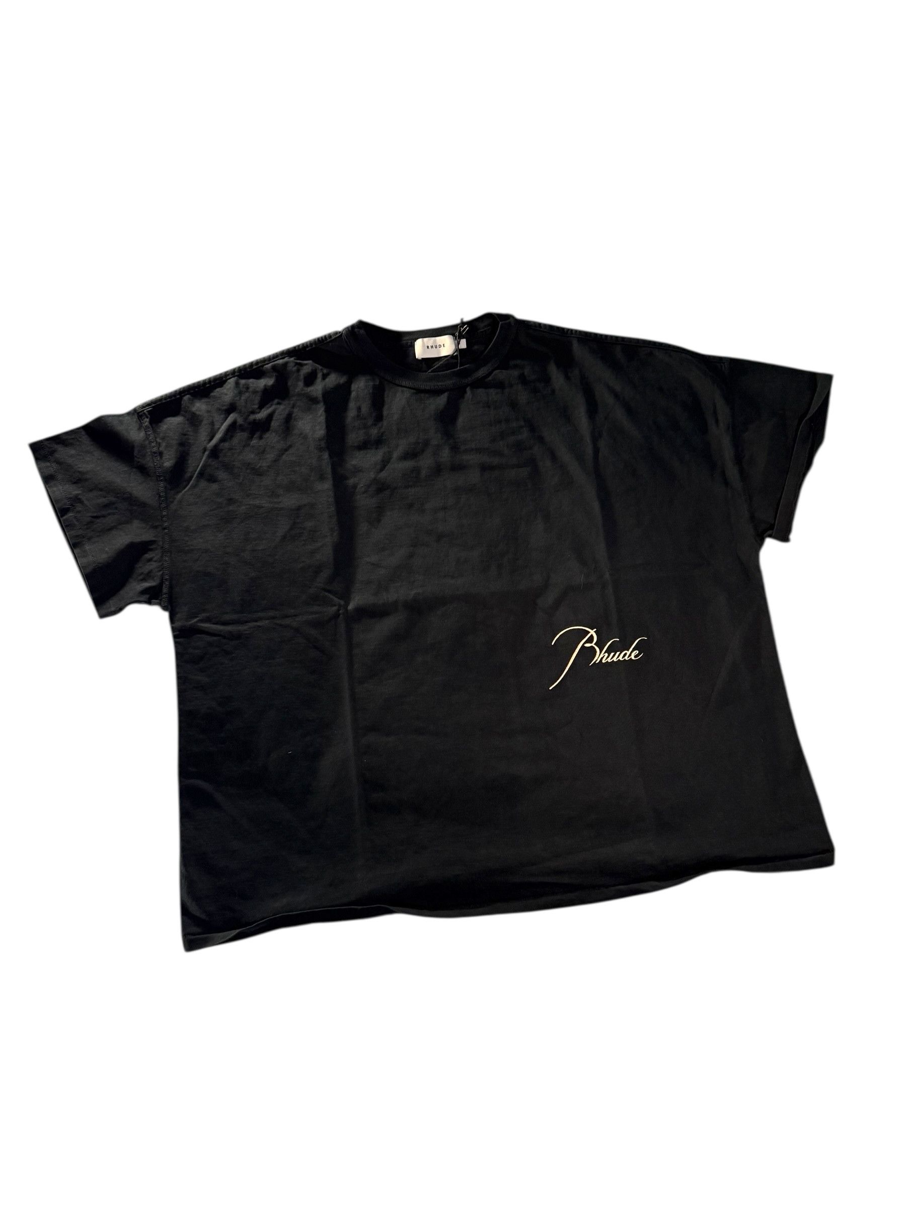 Rhude Rhude Black T-Shirt with Embroidered Logo Size US M / EU 48-50 / 2 - 1 Thumbnail