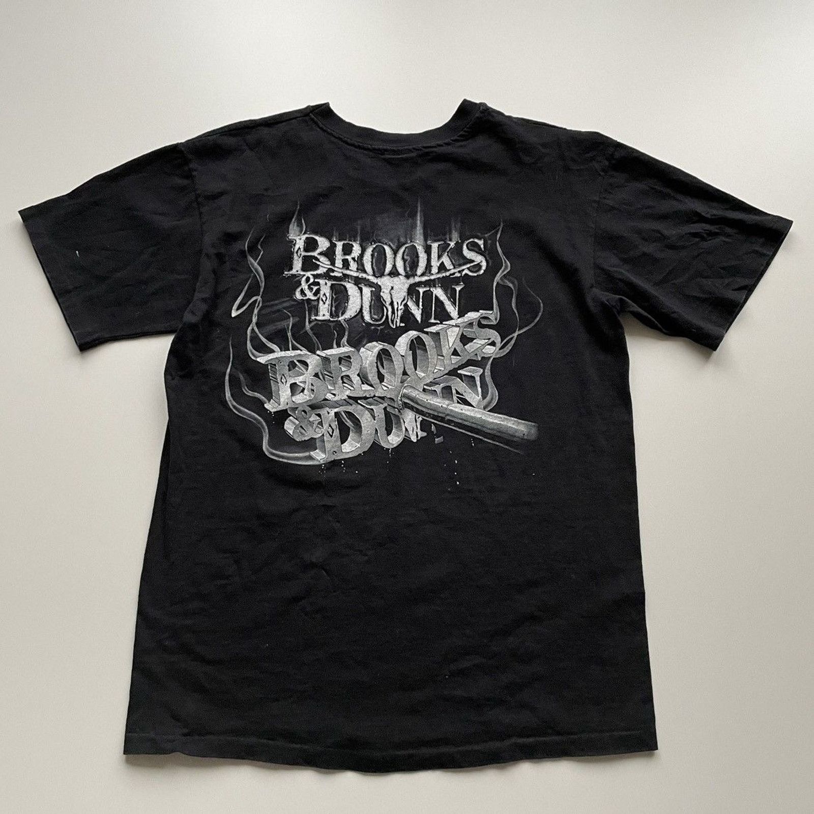 Anvil Vintage 90s Brooks & Dunn T Shirt Large Borderline Tour Rare Size US L / EU 52-54 / 3 - 3 Thumbnail