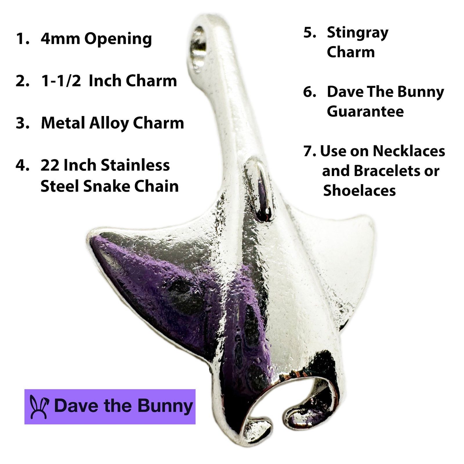 & Other Stories Stingray Necklace - Fish Necklace with Metal Alloy Charm Size ONE SIZE - 2 Thumbnail