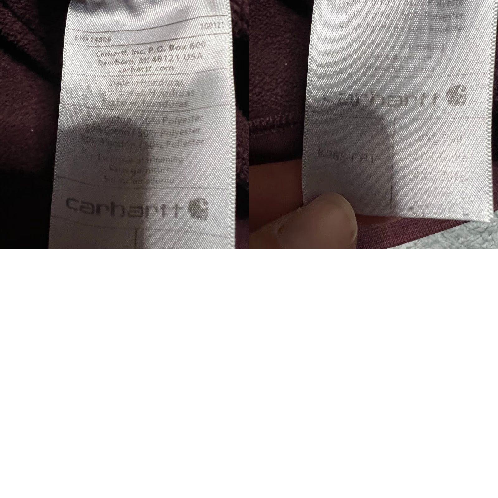 Carhartt Carhartt Hoodie Mens 4XL Relaxed Force Maroon Workwear Sweatshirt Size US XXL / EU 58 / 5 - 8 Thumbnail