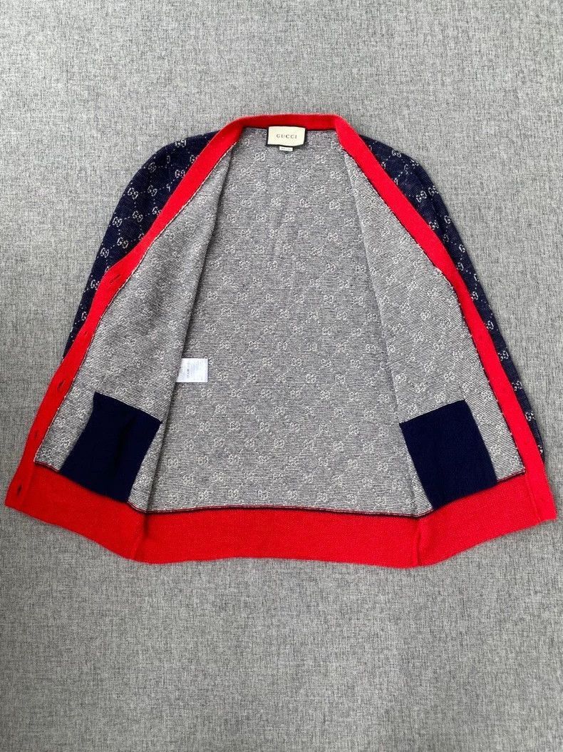Gucci Gucci Red Blue Knit Cardigan For Women-2506 Size US S / EU 44-46 / 1 - 3 Thumbnail