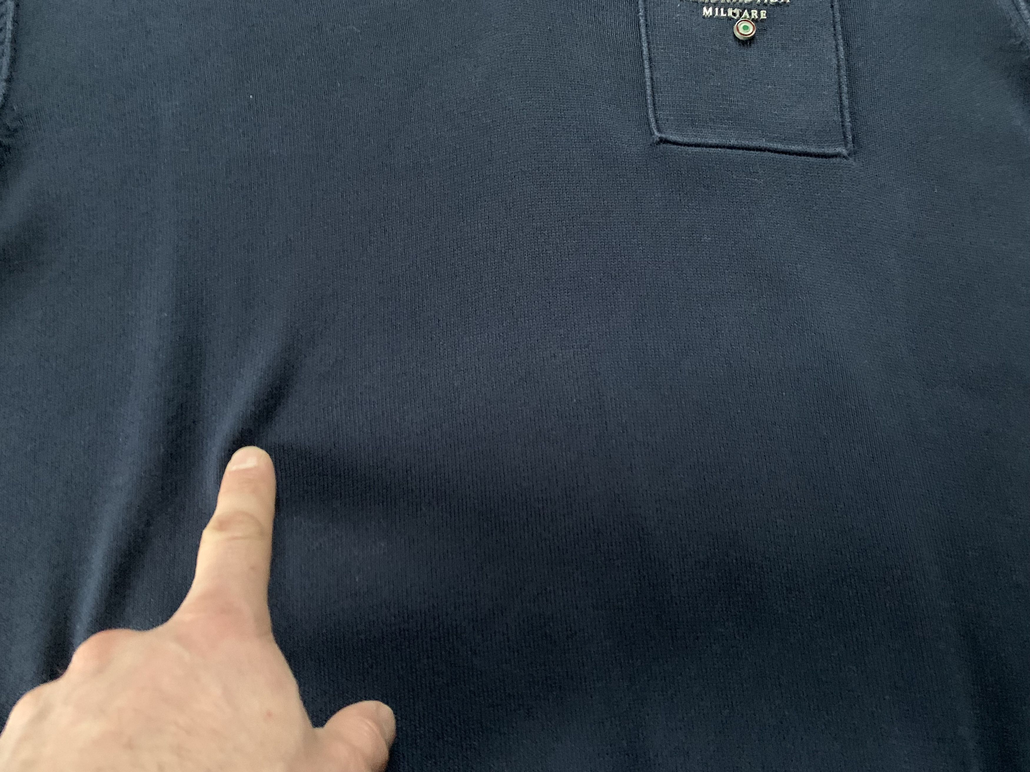 Aeronautica Militare Aeronautica Militare V Neck Cotton Sweater Steel Logo Size US M / EU 48-50 / 2 - 9 Thumbnail