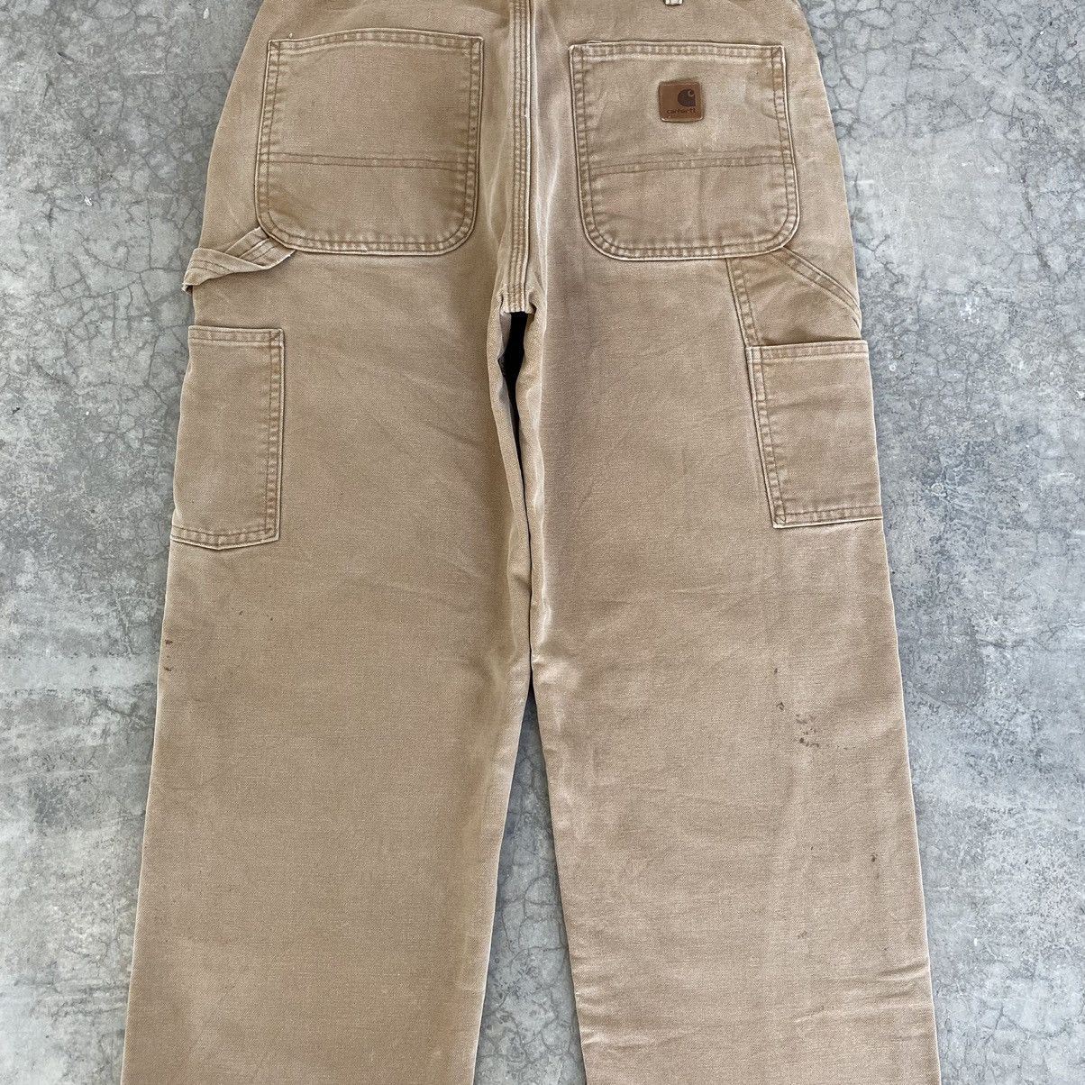 Carhartt Vintage Carhartt Blanket Lined Faded Dirty Carpenter Pants Size US 31 - 21 Thumbnail