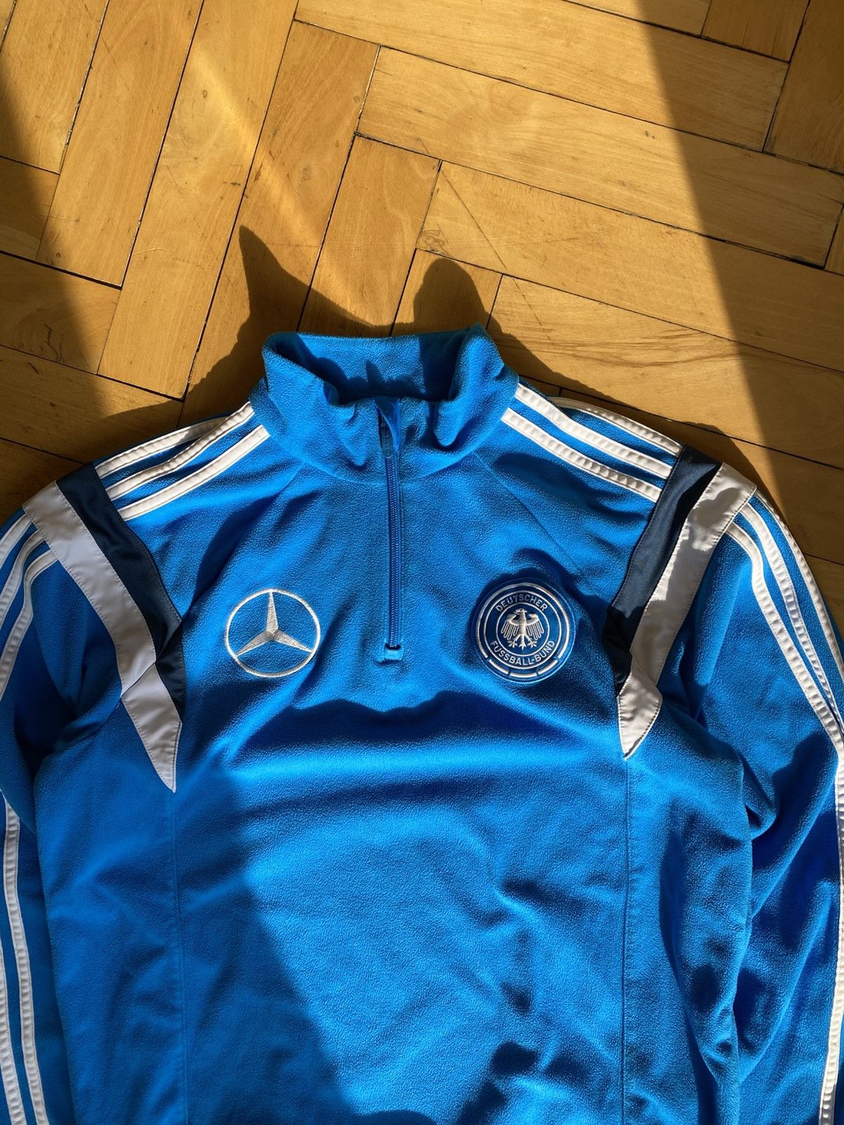 Adidas × Mercedes-Benz Vintage Adidas Germany blue fleece sweatshirt Size US M / EU 48-50 / 2 - 3 Thumbnail