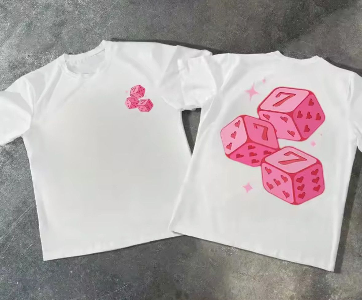Other Streetwear Lucky Seven Dice Theme Print White T-Shirt Size US L / EU 52-54 / 3 - 1 Thumbnail
