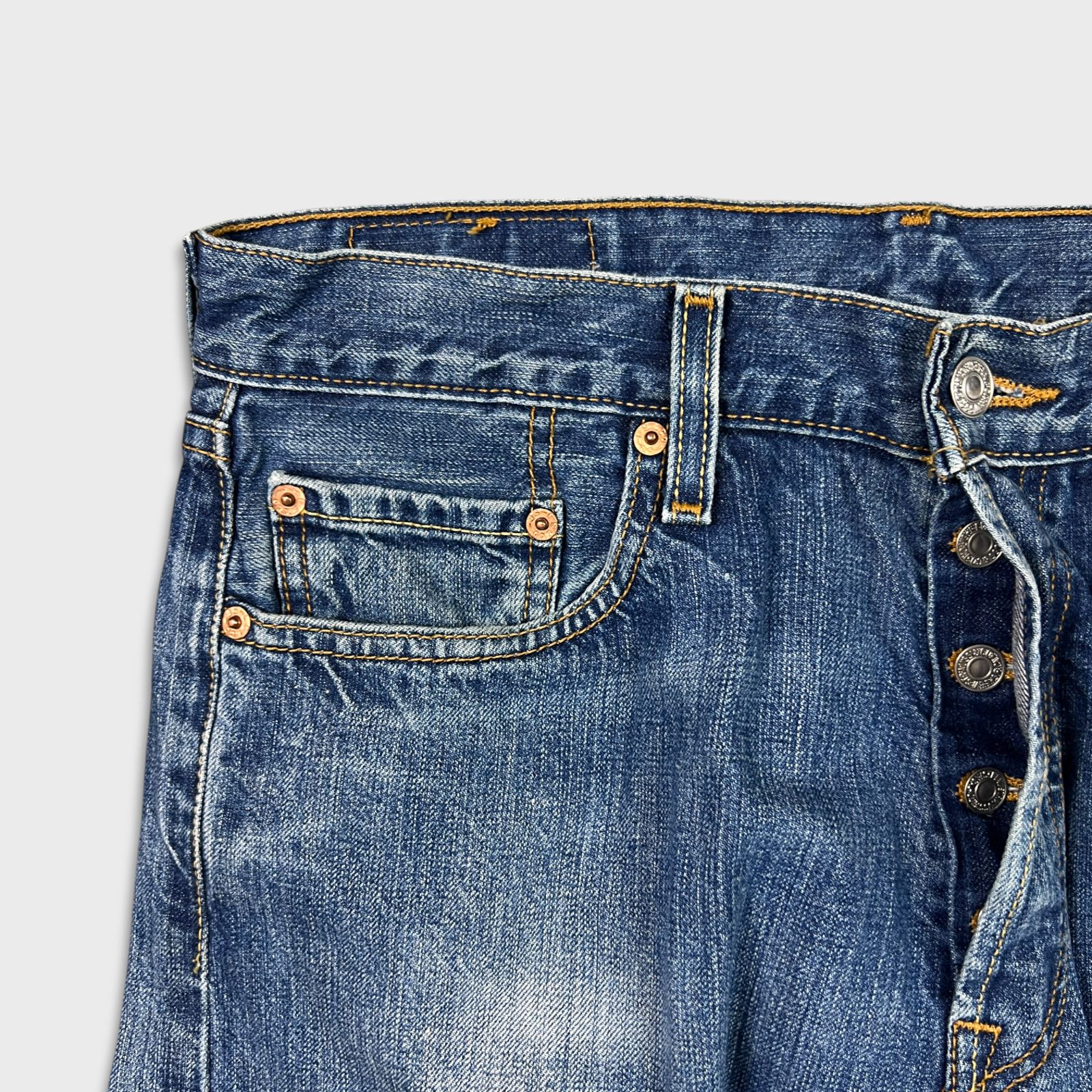 Levi's × Vintage Vintage Levi's 501 Jeans 32x31 Original Straight 90s Denim Size US 32 / EU 48 - 3 Thumbnail