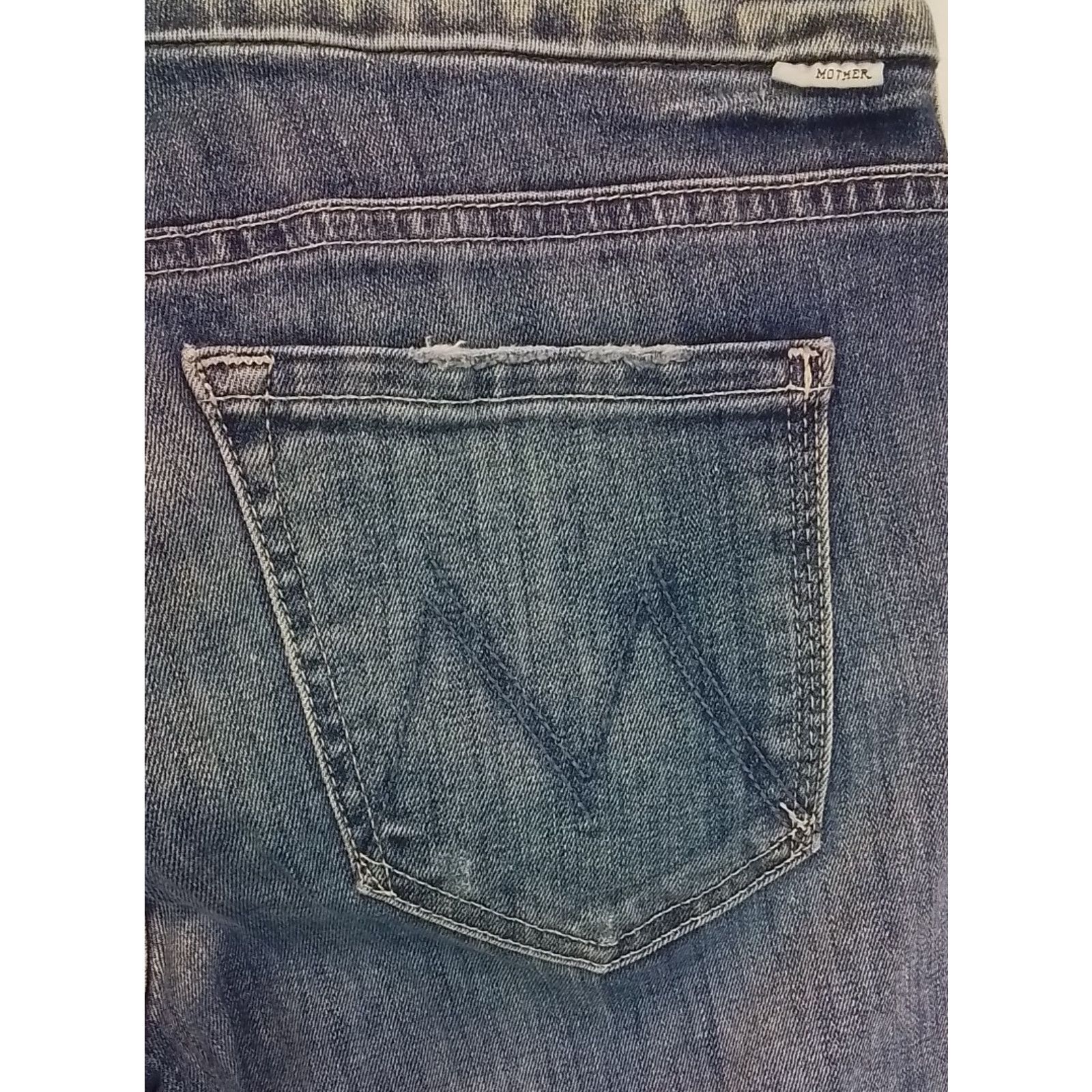 MOTHER Mother "The Looker" Ankle Jean Women's 27" Light Distressed Size 27" / US 4 / IT 40 - 6 Thumbnail