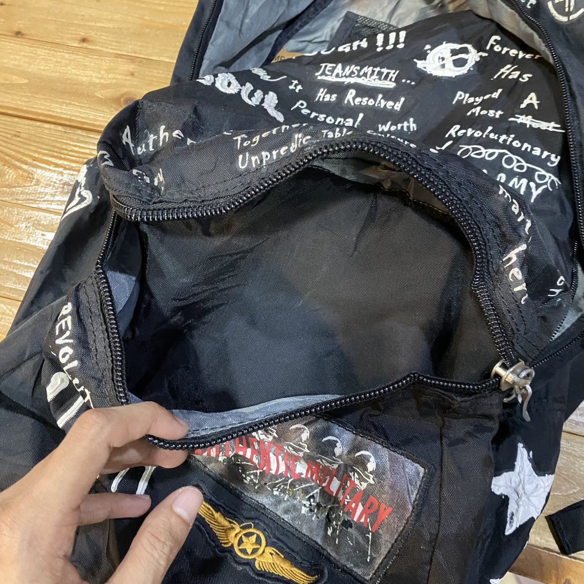 Vintage 🔥Authentic Tough Jeansmith Army Style Backpack Size ONE SIZE - 10 Thumbnail