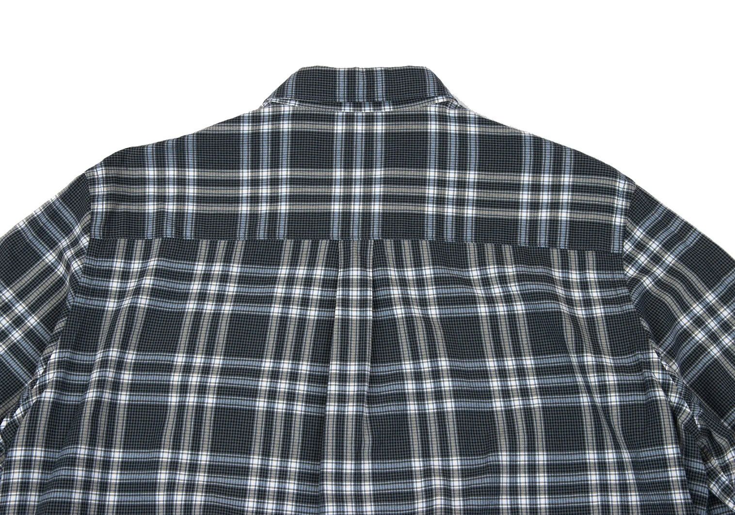 Armani Collezioni Cotton Check Short Sleeve Shirt in Gray, Size L Size US XXS / EU 40 - 10 Thumbnail