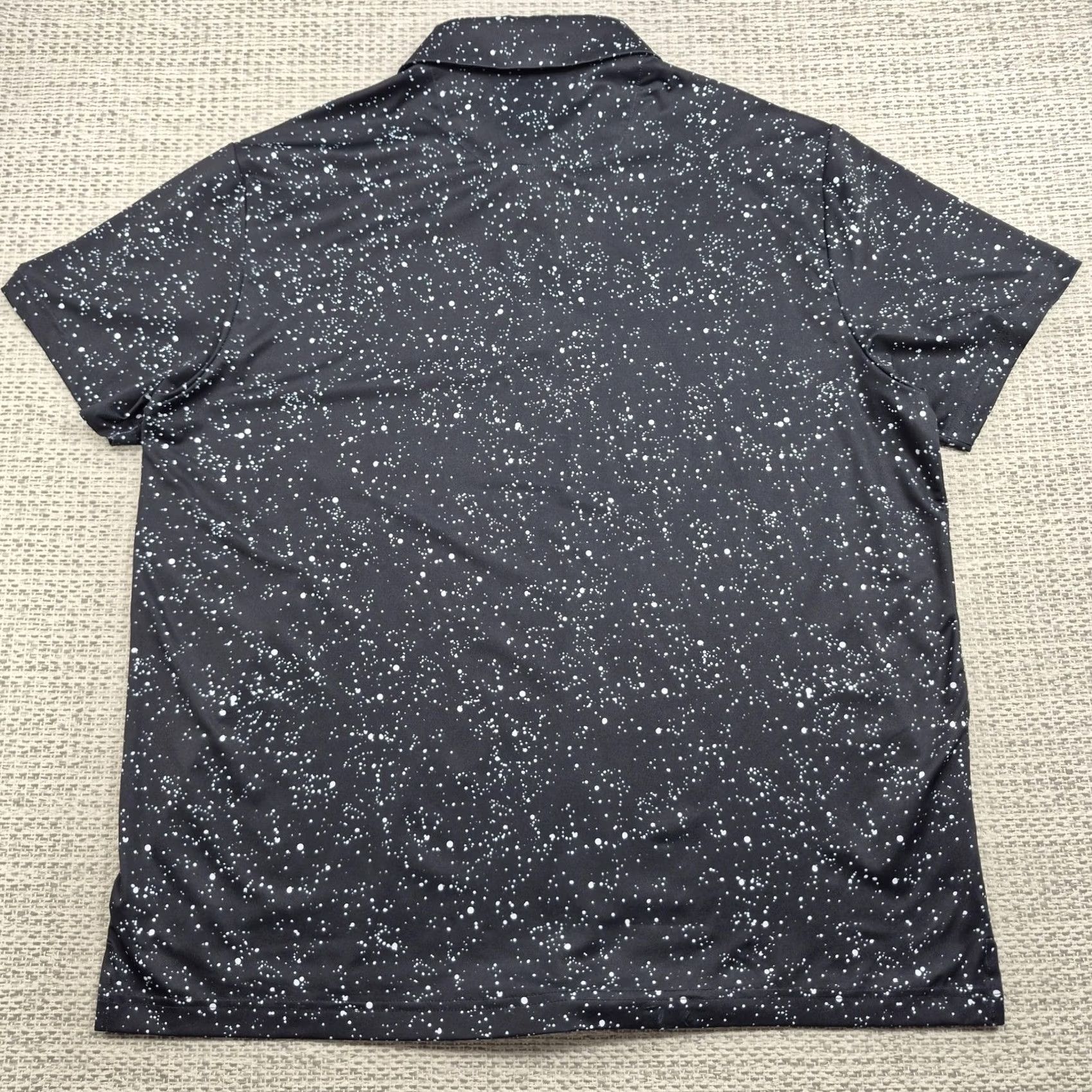 Vintage Birdie Bound Polo Shirt Mens XL Black Speckle Print Golf Performance Stretch Shirt Size US XL / EU 56 / 4 - 7 Thumbnail