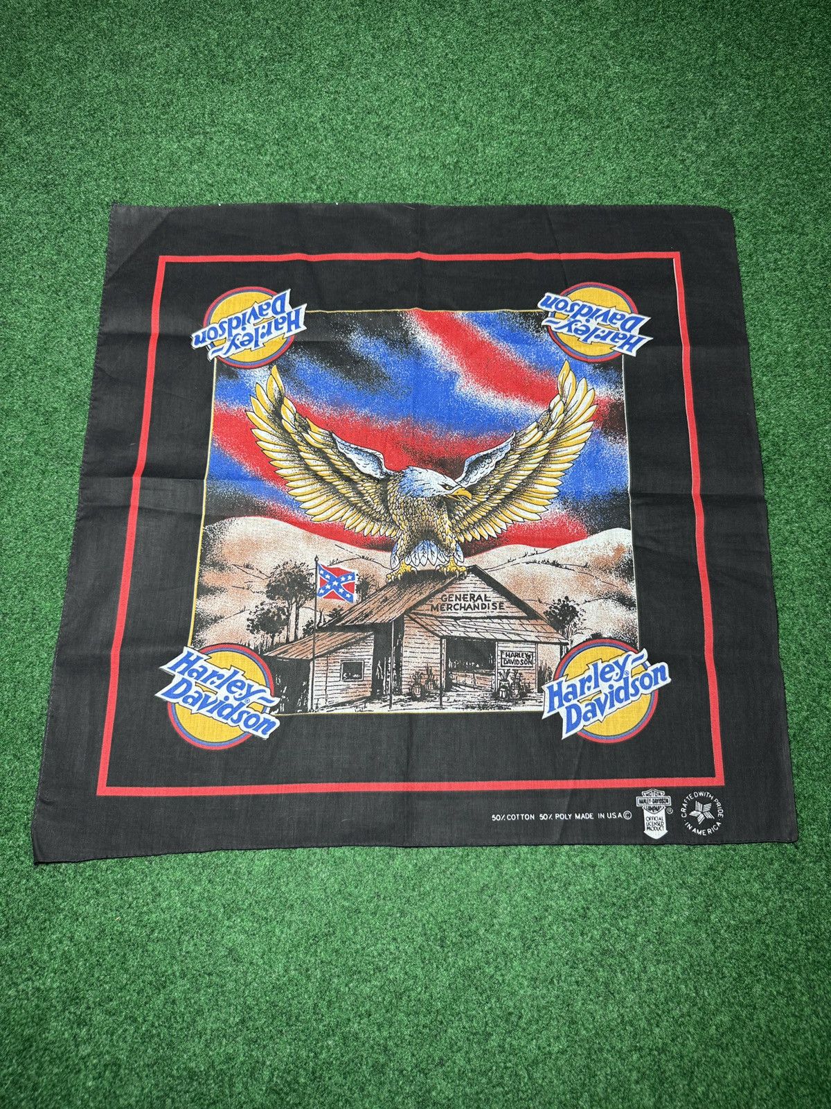 Harley Davidson × Vintage Vintage 90s Harley Davidson Retro Biker Motorcycle Bandana Size ONE SIZE - 5 Thumbnail