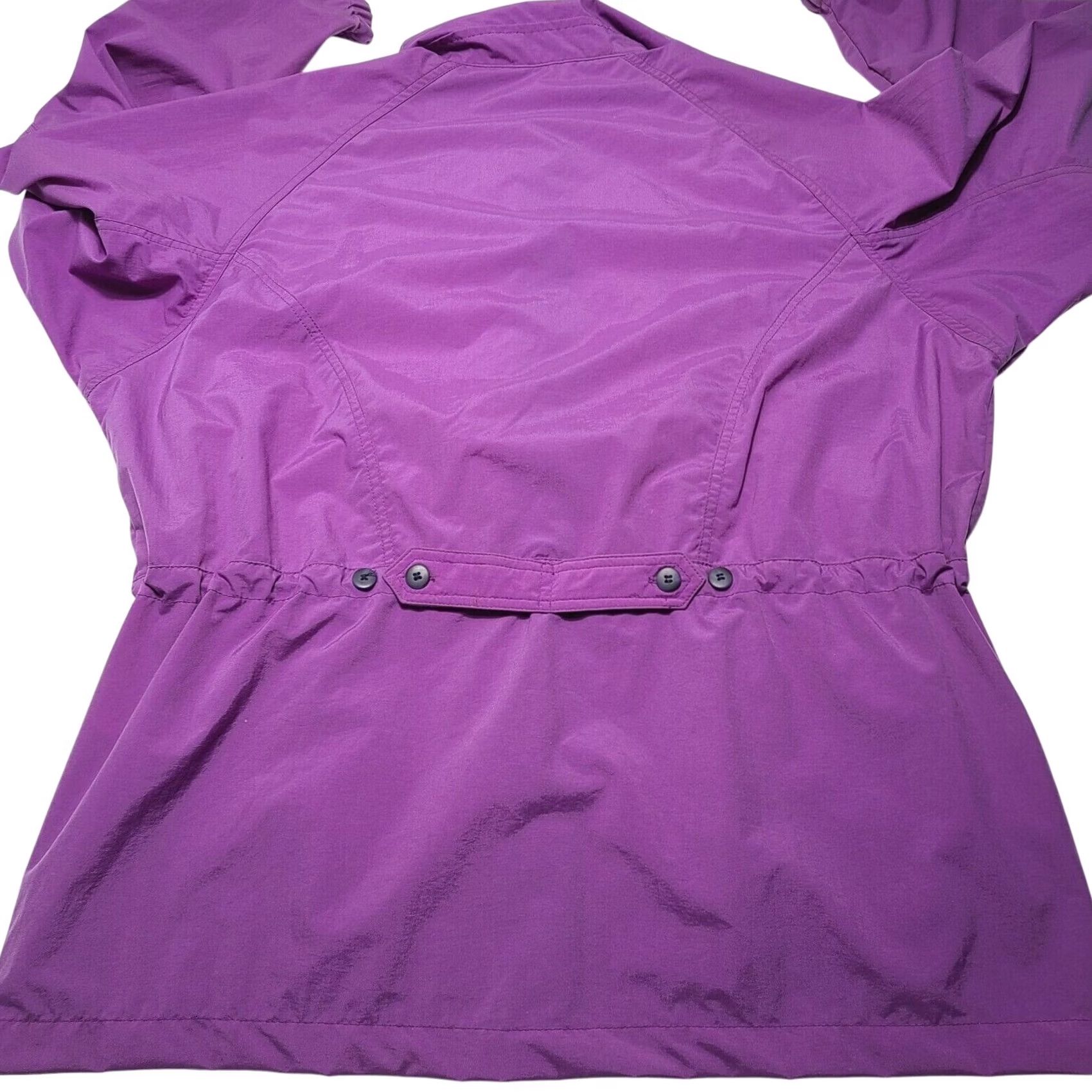 Vintage VINTAGE Columbia Jacket Womens Medium Purple Full Zip 90's Windbreaker Hooded Pockets Solid Size M / US 6-8 / IT 42-44 - 2 Thumbnail