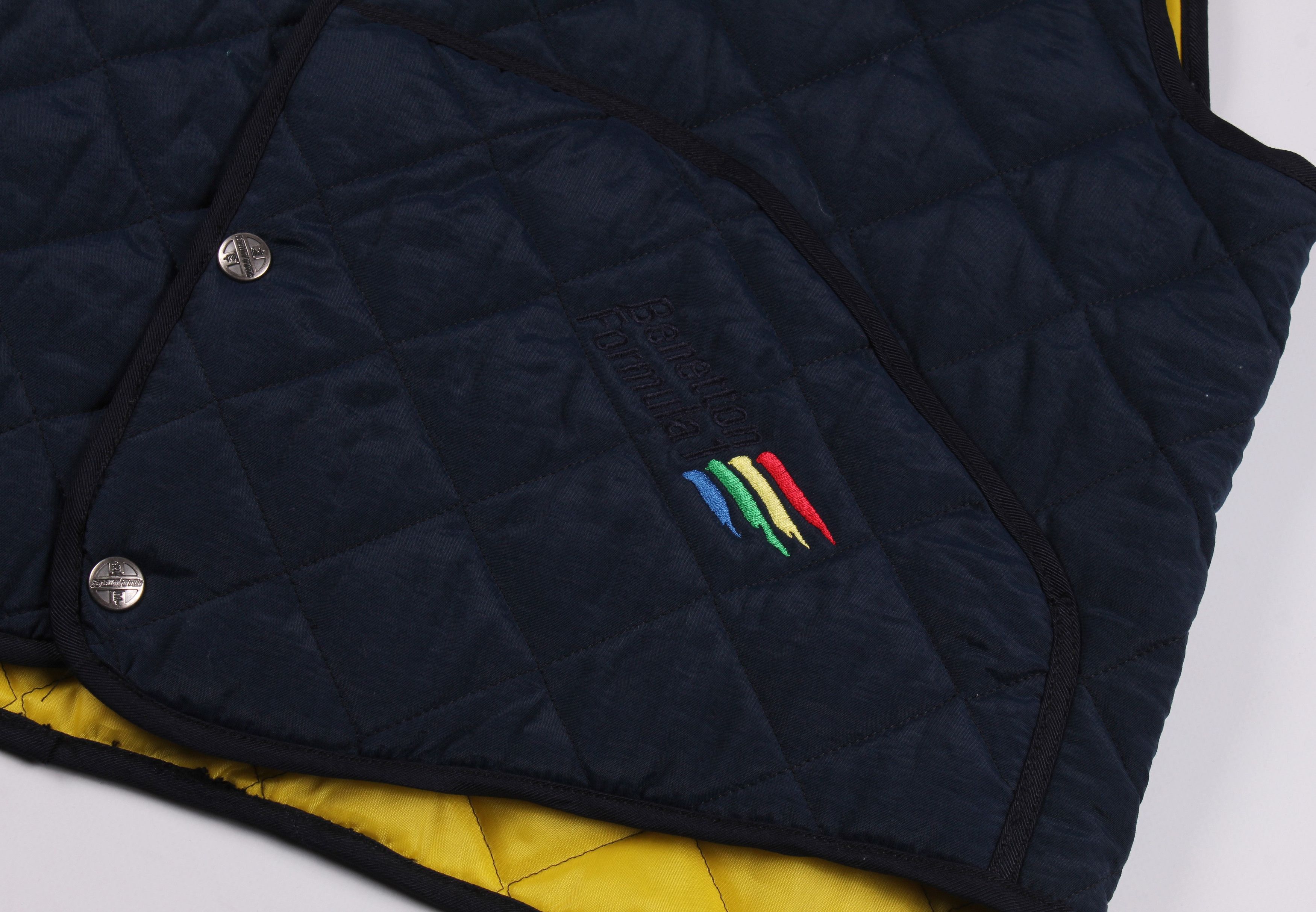 Benetton × Formula 1 Vintage Rare Benetton Formula 1 Uno Racing Team Quilted Vest Size US M / EU 48-50 / 2 - 5 Thumbnail