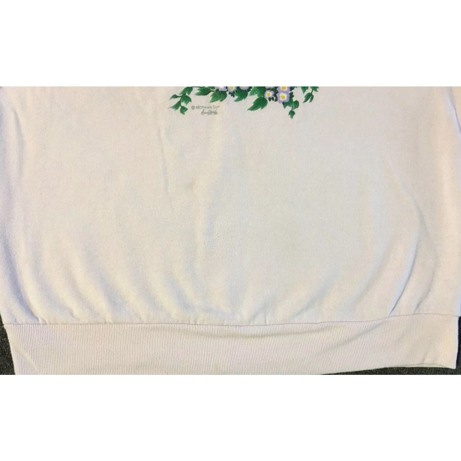 Vintage Vtg 90s Bird Flower Art Faded Sweatshirt M USA Animal Nature Beach Grunge 80s Size US M / EU 48-50 / 2 - 4 Thumbnail