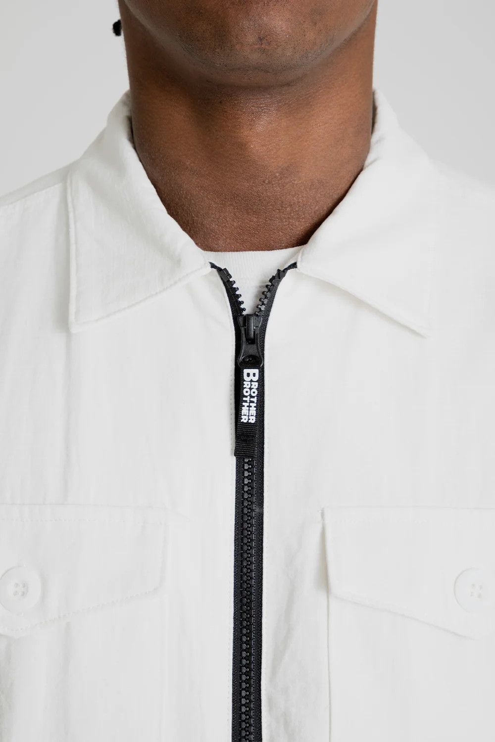 Brother Brother Ripstop Military Zip LS Shirt in White Size US XL / EU 56 / 4 - 2 Thumbnail