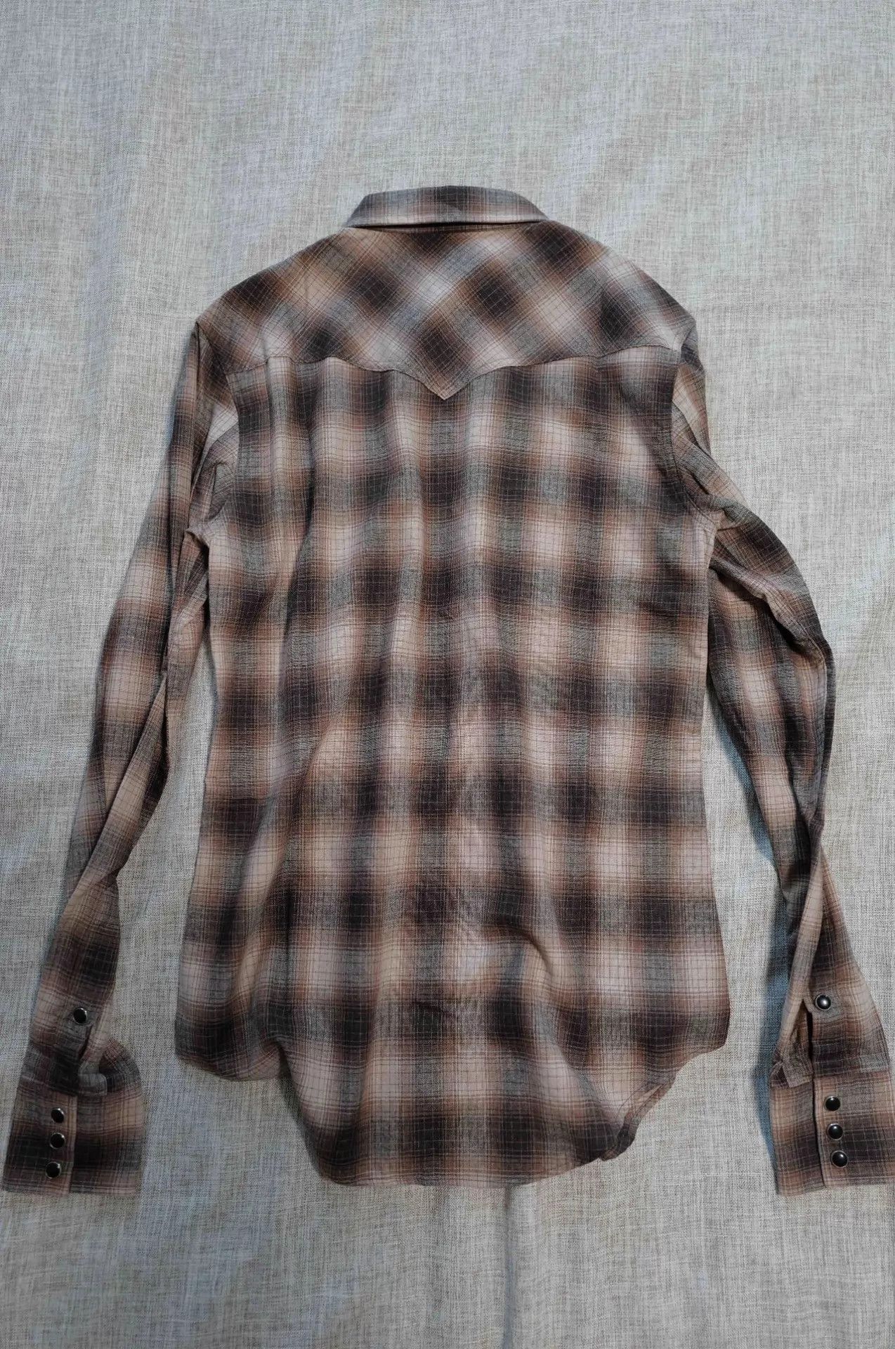 Saint Laurent Paris SLP 15AW Check Western Snap Shirt M Size US M / EU 48-50 / 2 - 2 Thumbnail